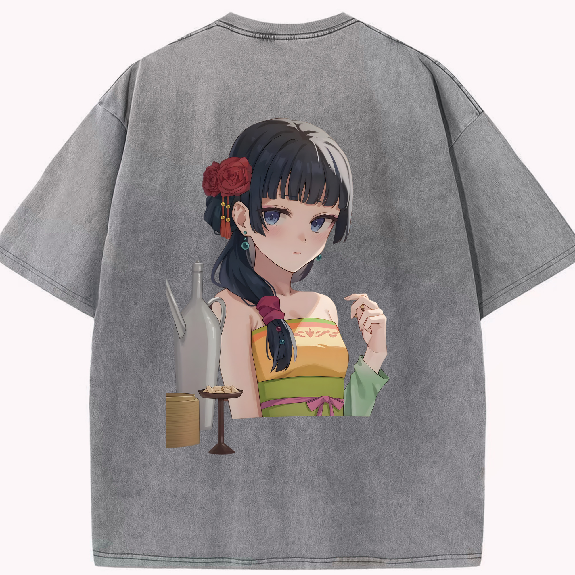（画像用） 薬屋のひとりごと The Apothecary Diaries 綿100% ヴィンテージ風 半袖Tシャツ（背面プリント）