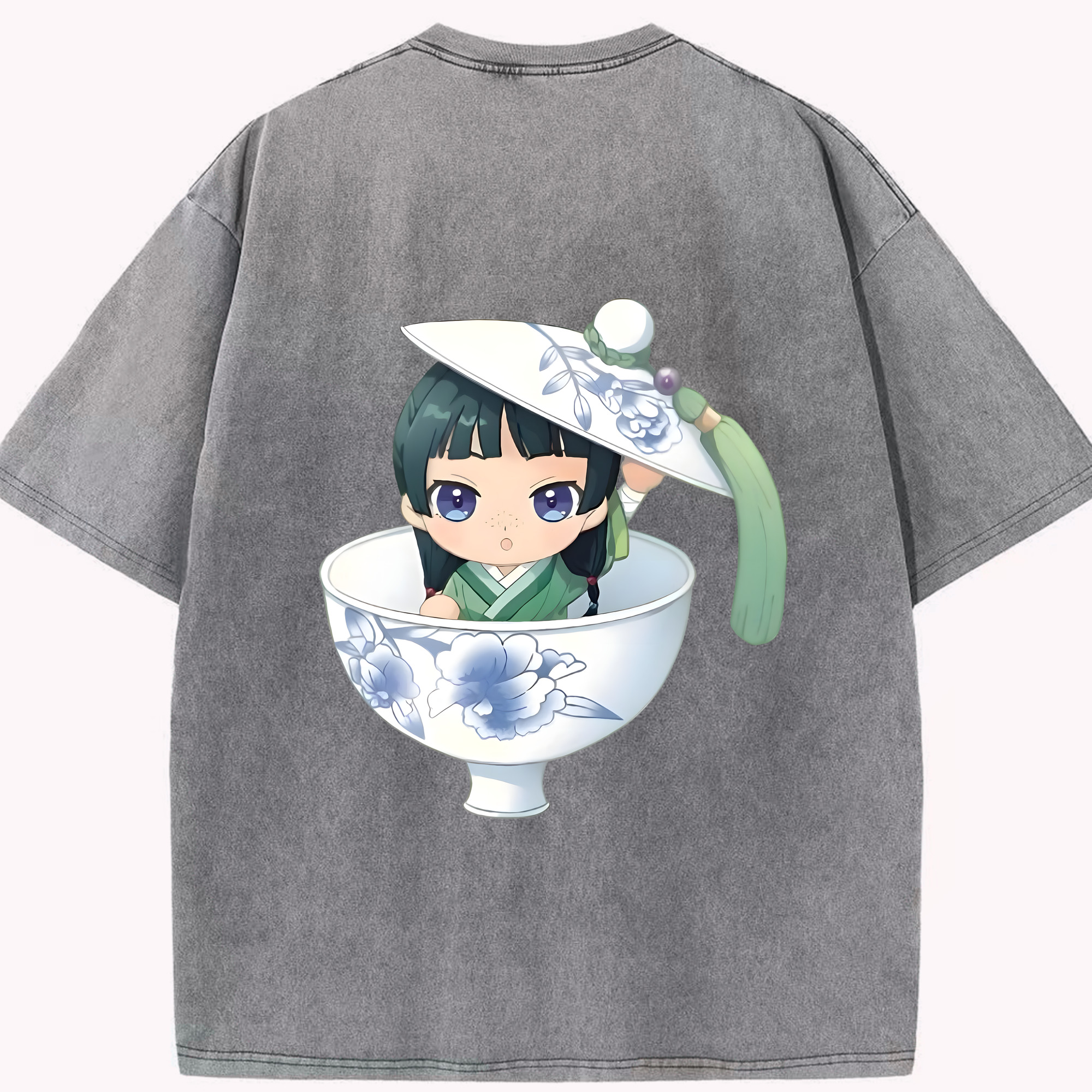 （画像用） 薬屋のひとりごと The Apothecary Diaries 綿100% ヴィンテージ風 半袖Tシャツ（背面プリント）