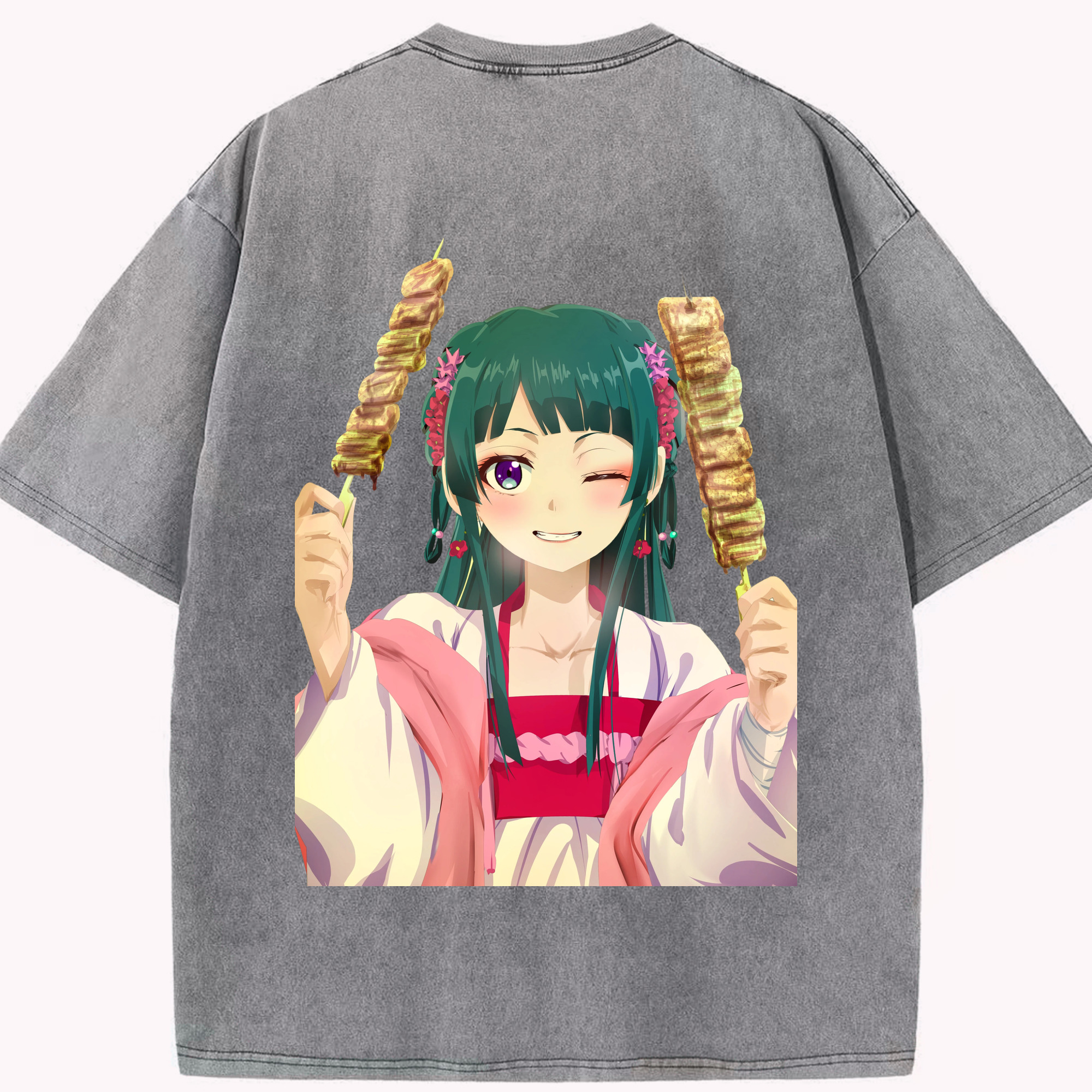 （画像用） 薬屋のひとりごと The Apothecary Diaries 綿100% ヴィンテージ風 半袖Tシャツ（背面プリント）