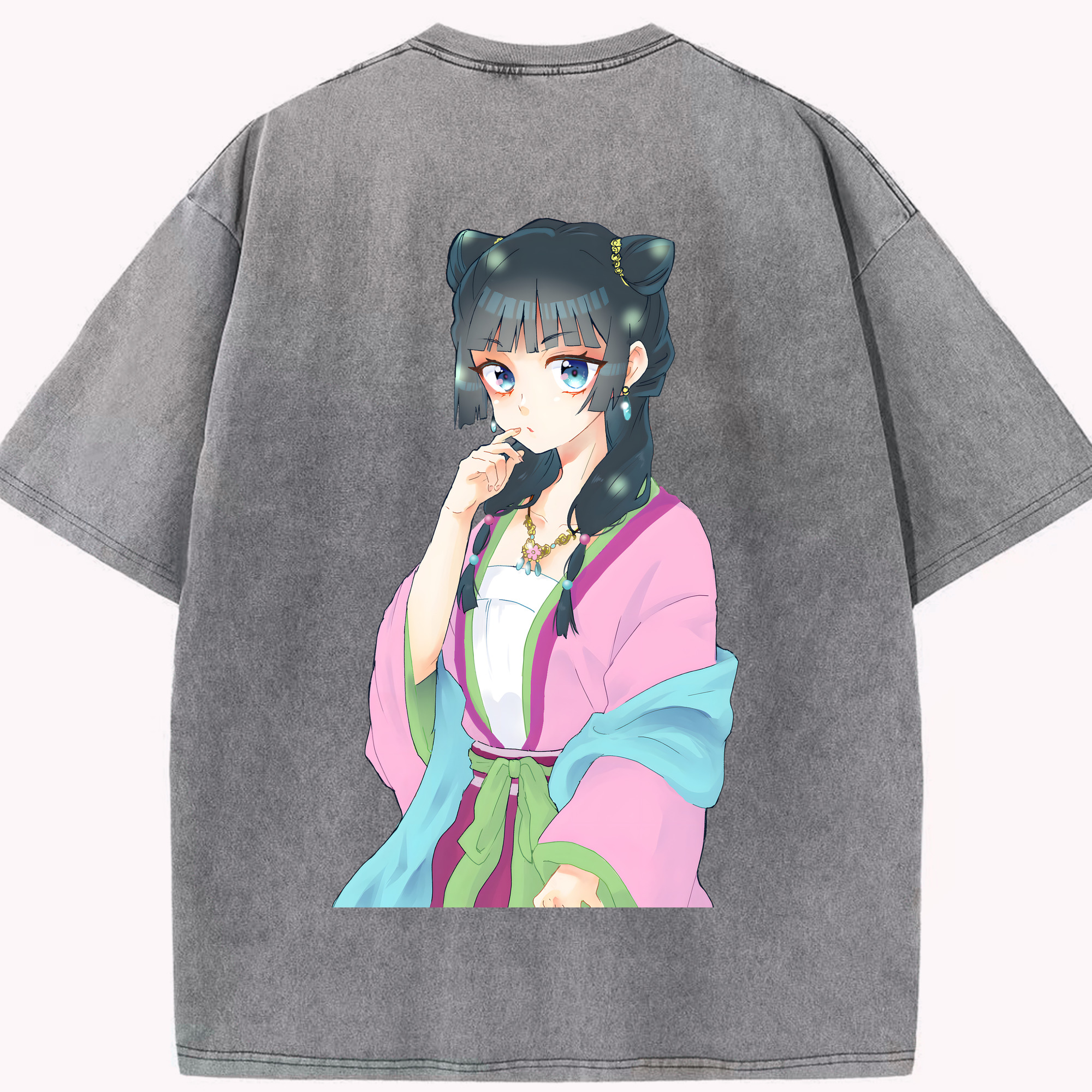 （画像用） 薬屋のひとりごと The Apothecary Diaries 綿100% ヴィンテージ風 半袖Tシャツ（背面プリント）
