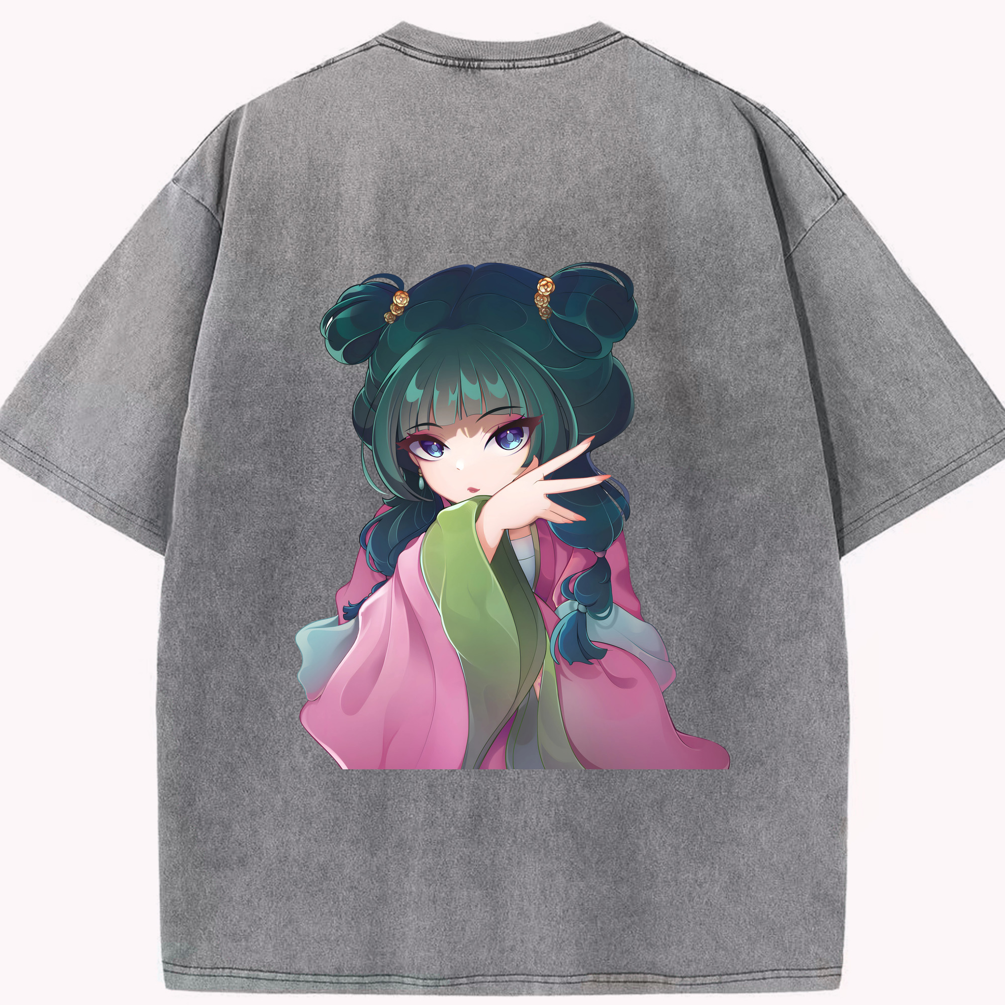 （画像用） 薬屋のひとりごと The Apothecary Diaries 綿100% ヴィンテージ風 半袖Tシャツ（背面プリント）