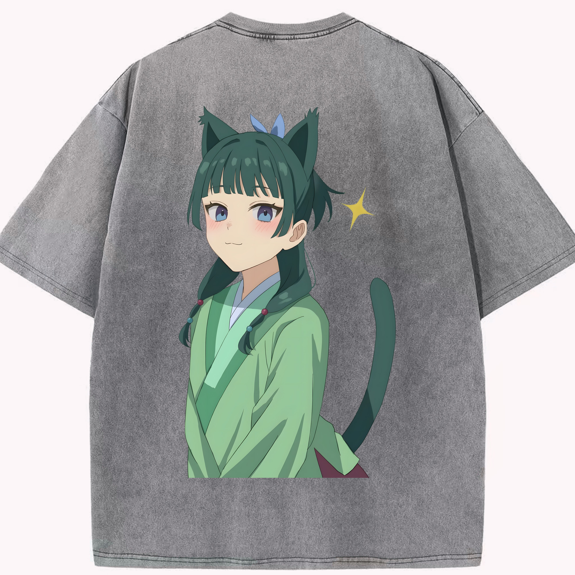（画像用） 薬屋のひとりごと The Apothecary Diaries 綿100% ヴィンテージ風 半袖Tシャツ（背面プリント）