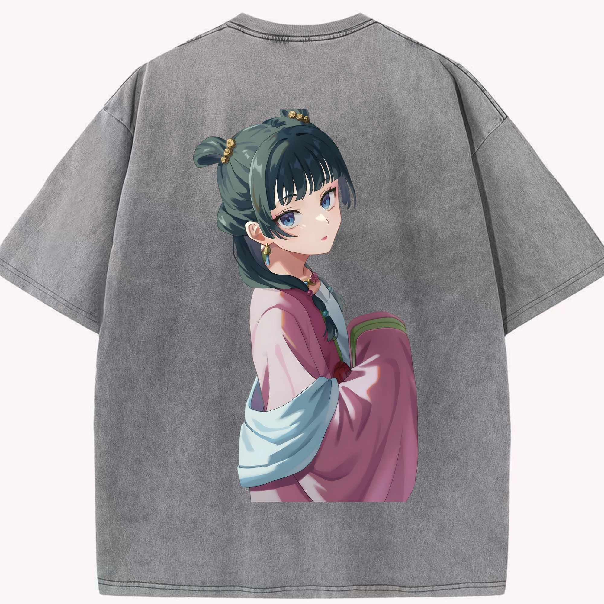 （画像用） 薬屋のひとりごと The Apothecary Diaries 綿100% ヴィンテージ風 半袖Tシャツ（背面プリント）