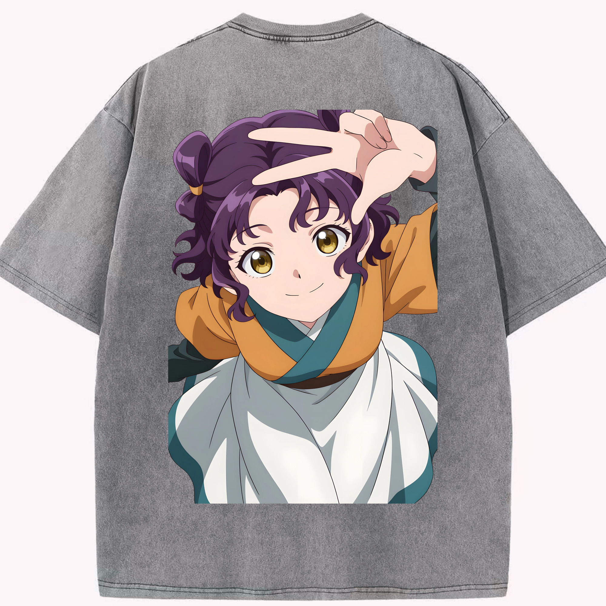 （画像用） 薬屋のひとりごと The Apothecary Diaries 綿100% ヴィンテージ風 半袖Tシャツ（背面プリント）