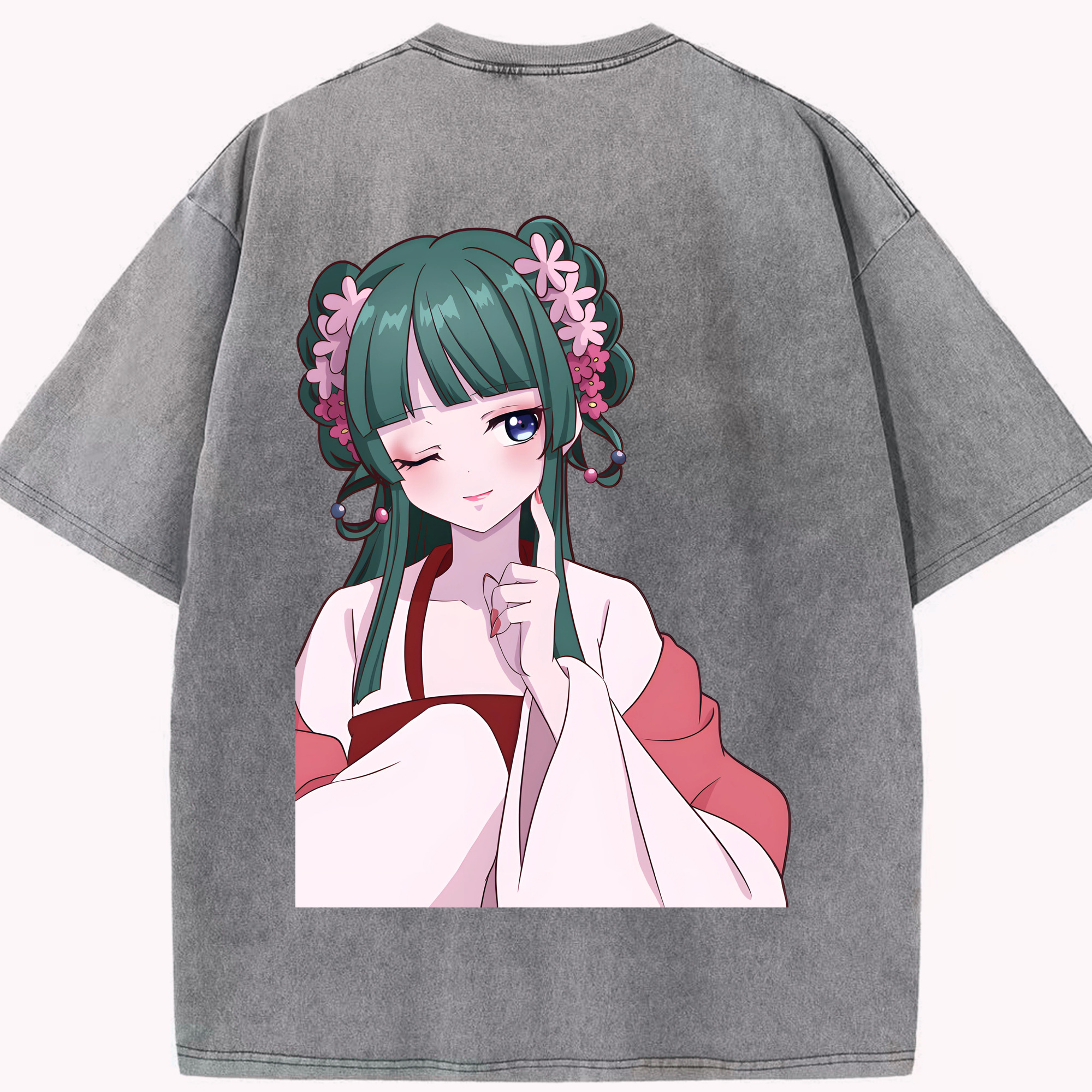 （画像用） 薬屋のひとりごと The Apothecary Diaries 綿100% ヴィンテージ風 半袖Tシャツ（背面プリント）