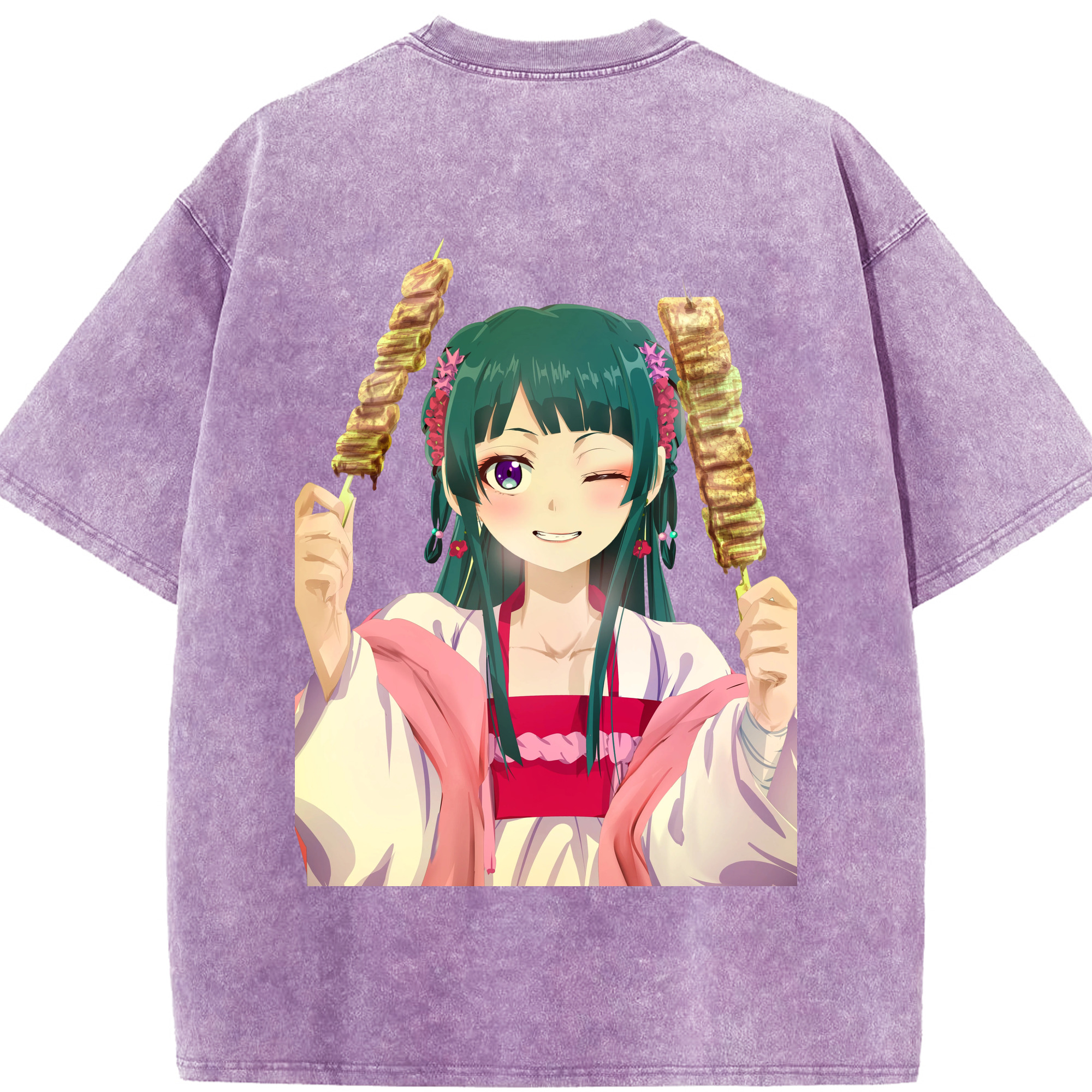 （画像用） 薬屋のひとりごと The Apothecary Diaries 綿100% ヴィンテージ風 半袖Tシャツ（背面プリント）
