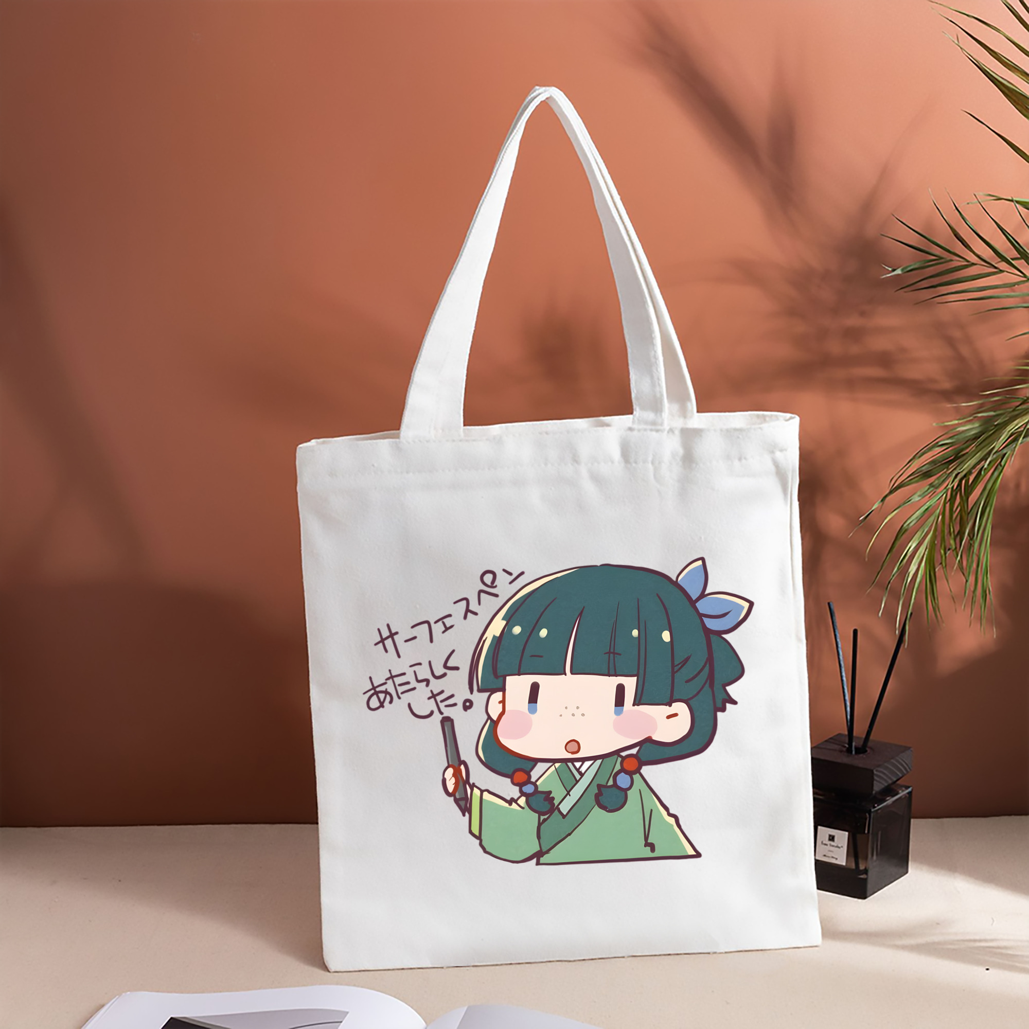 薬屋のひとりごと The Apothecary Diaries 縦型キャンバス生地手提げバッグ　トートバッグ