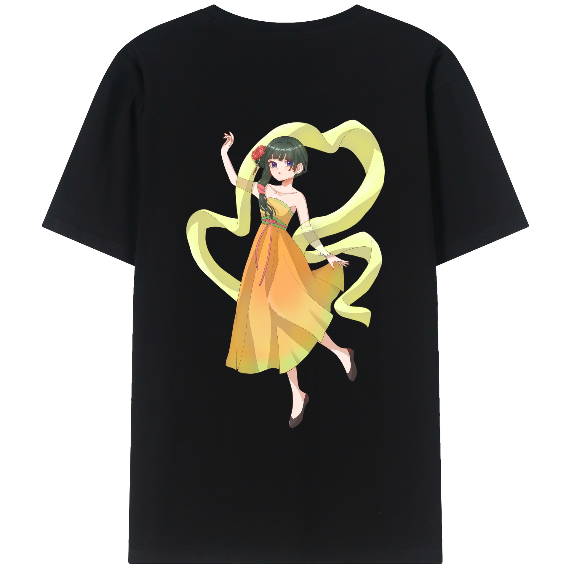 （画像用） 薬屋のひとりごと The Apothecary Diaries 綿100％ メンズ半袖Tシャツ（バックプリント） 通気性