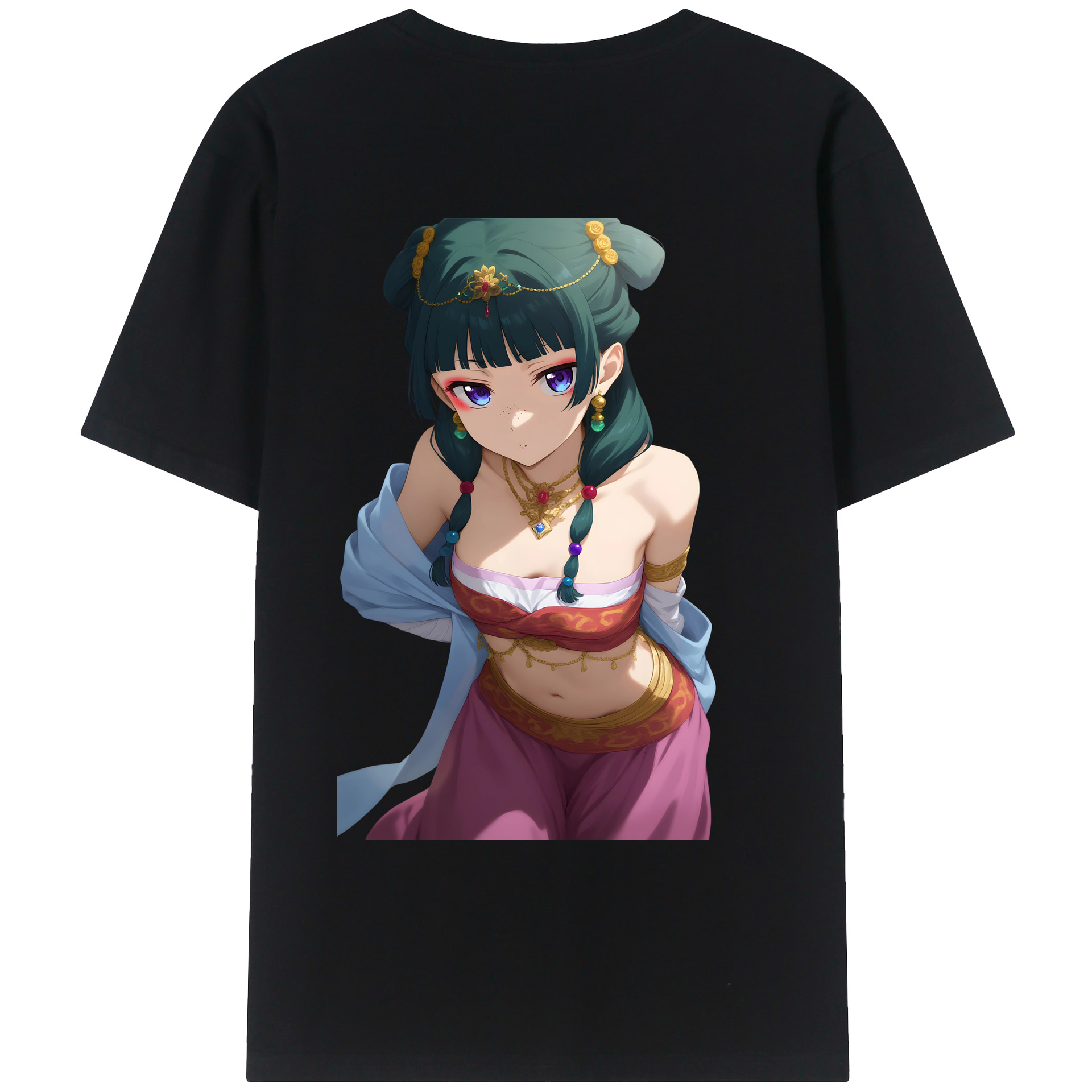 （画像用） 薬屋のひとりごと The Apothecary Diaries 綿100％ メンズ半袖Tシャツ（バックプリント） 通気性