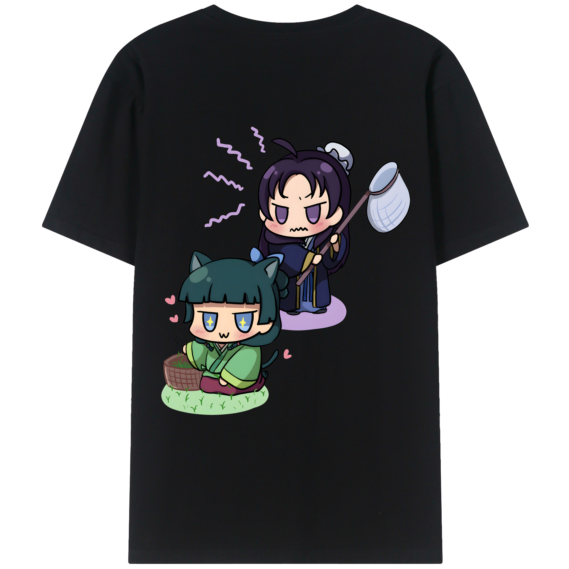 （画像用） 薬屋のひとりごと The Apothecary Diaries 綿100％ メンズ半袖Tシャツ（バックプリント） 通気性