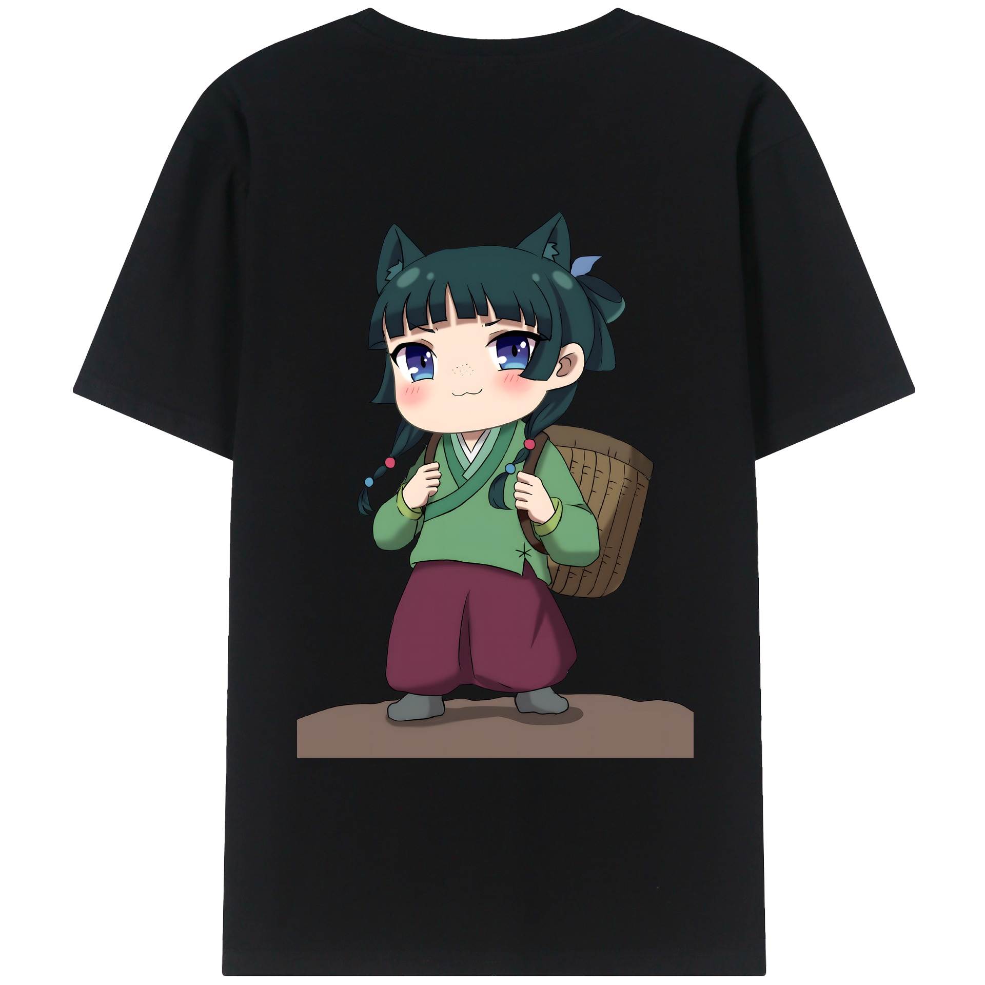 （画像用） 薬屋のひとりごと The Apothecary Diaries 綿100％ メンズ半袖Tシャツ（バックプリント） 通気性