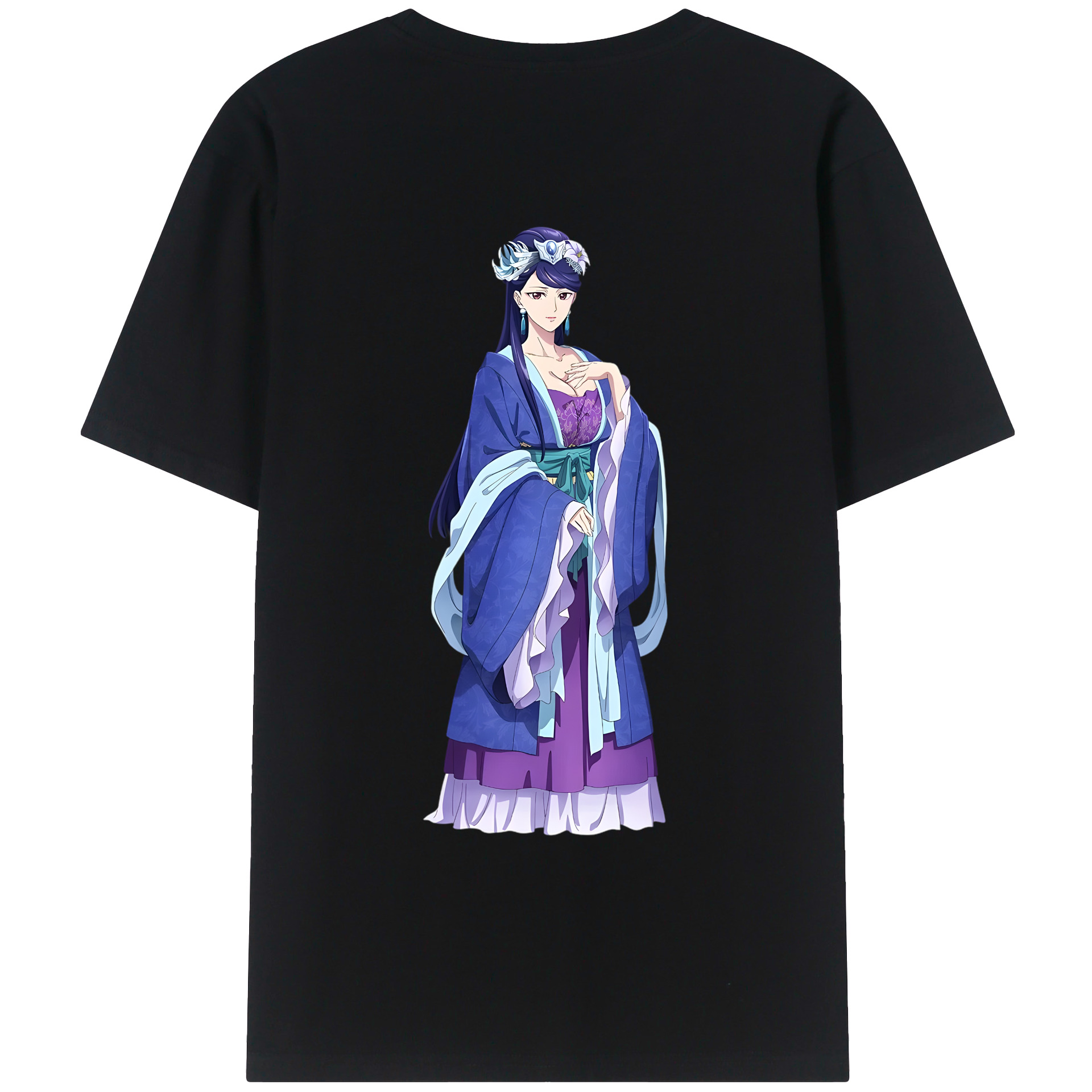 （画像用） 薬屋のひとりごと The Apothecary Diaries 綿100％ メンズ半袖Tシャツ（バックプリント） 通気性