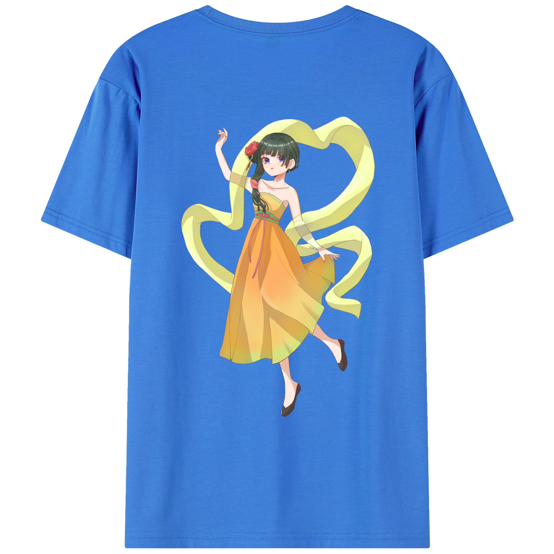 （画像用） 薬屋のひとりごと The Apothecary Diaries 綿100％ メンズ半袖Tシャツ（バックプリント） 通気性