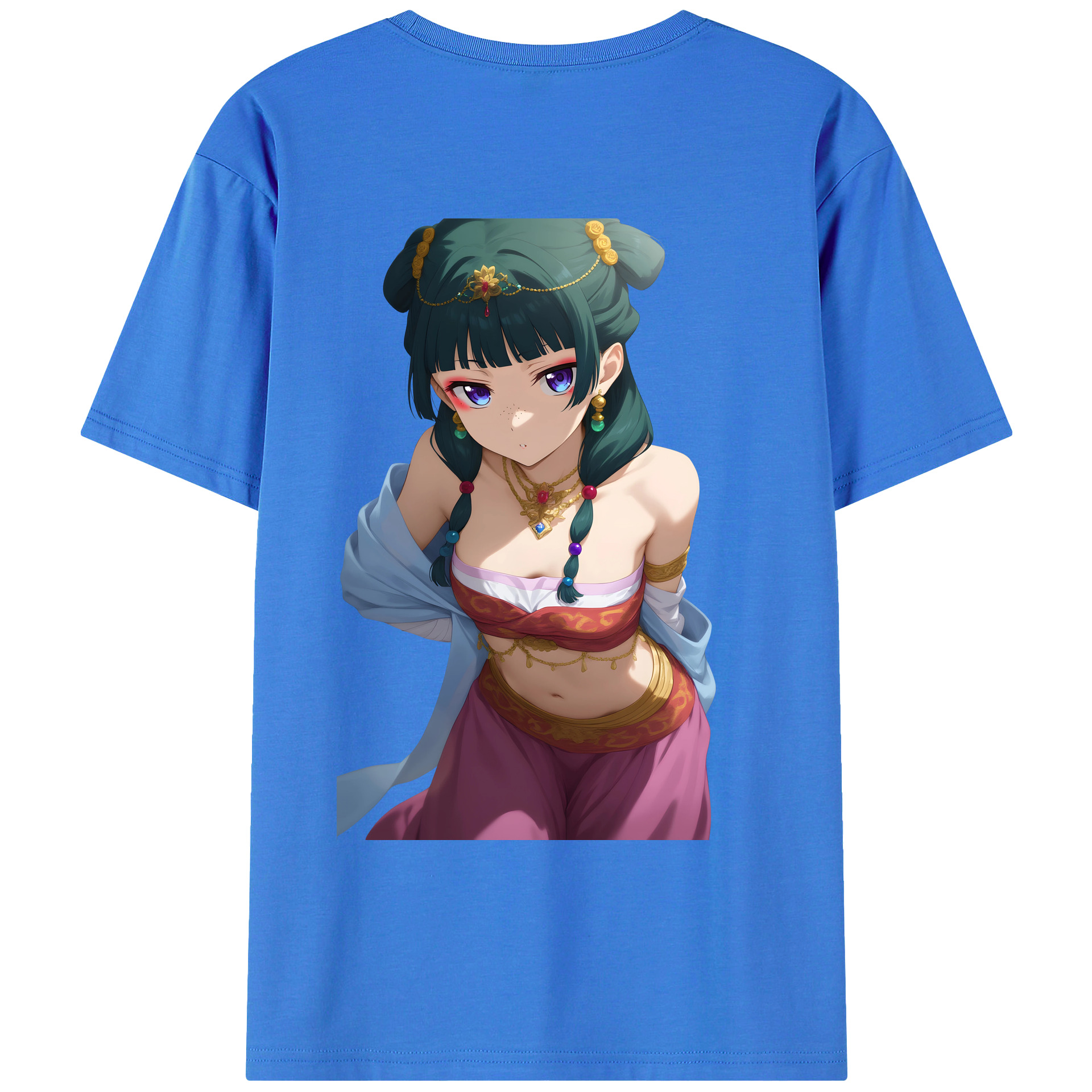 （画像用） 薬屋のひとりごと The Apothecary Diaries 綿100％ メンズ半袖Tシャツ（バックプリント） 通気性