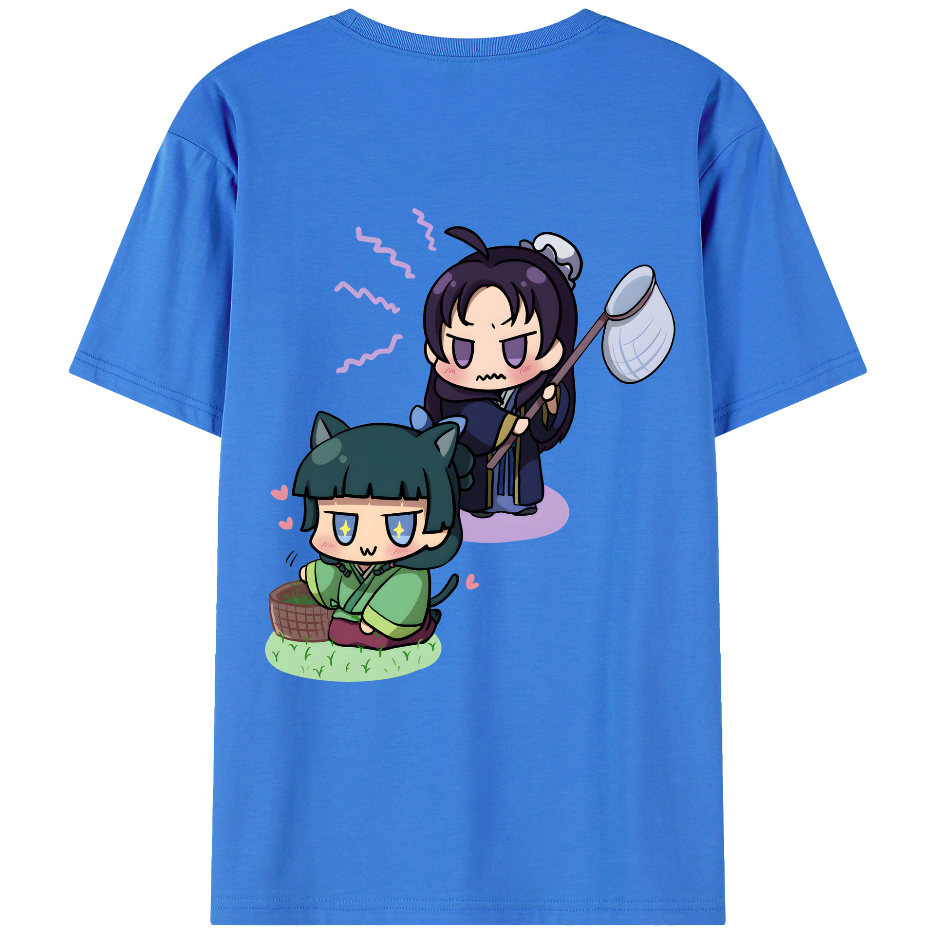 （画像用） 薬屋のひとりごと The Apothecary Diaries 綿100％ メンズ半袖Tシャツ（バックプリント） 通気性