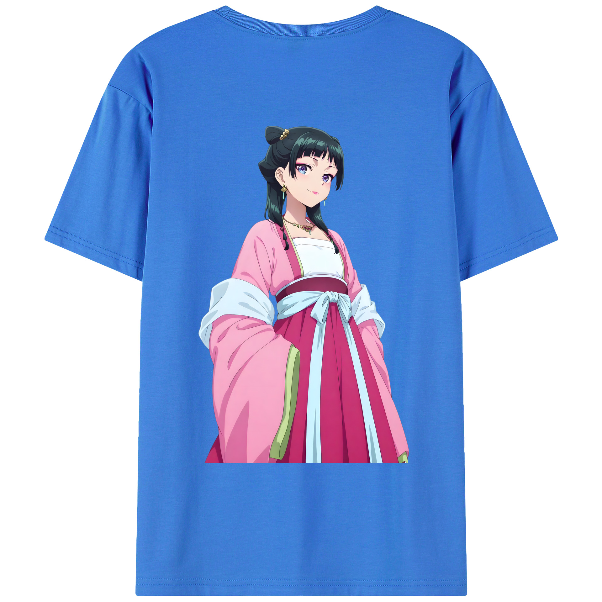 （画像用） 薬屋のひとりごと The Apothecary Diaries 綿100％ メンズ半袖Tシャツ（バックプリント） 通気性