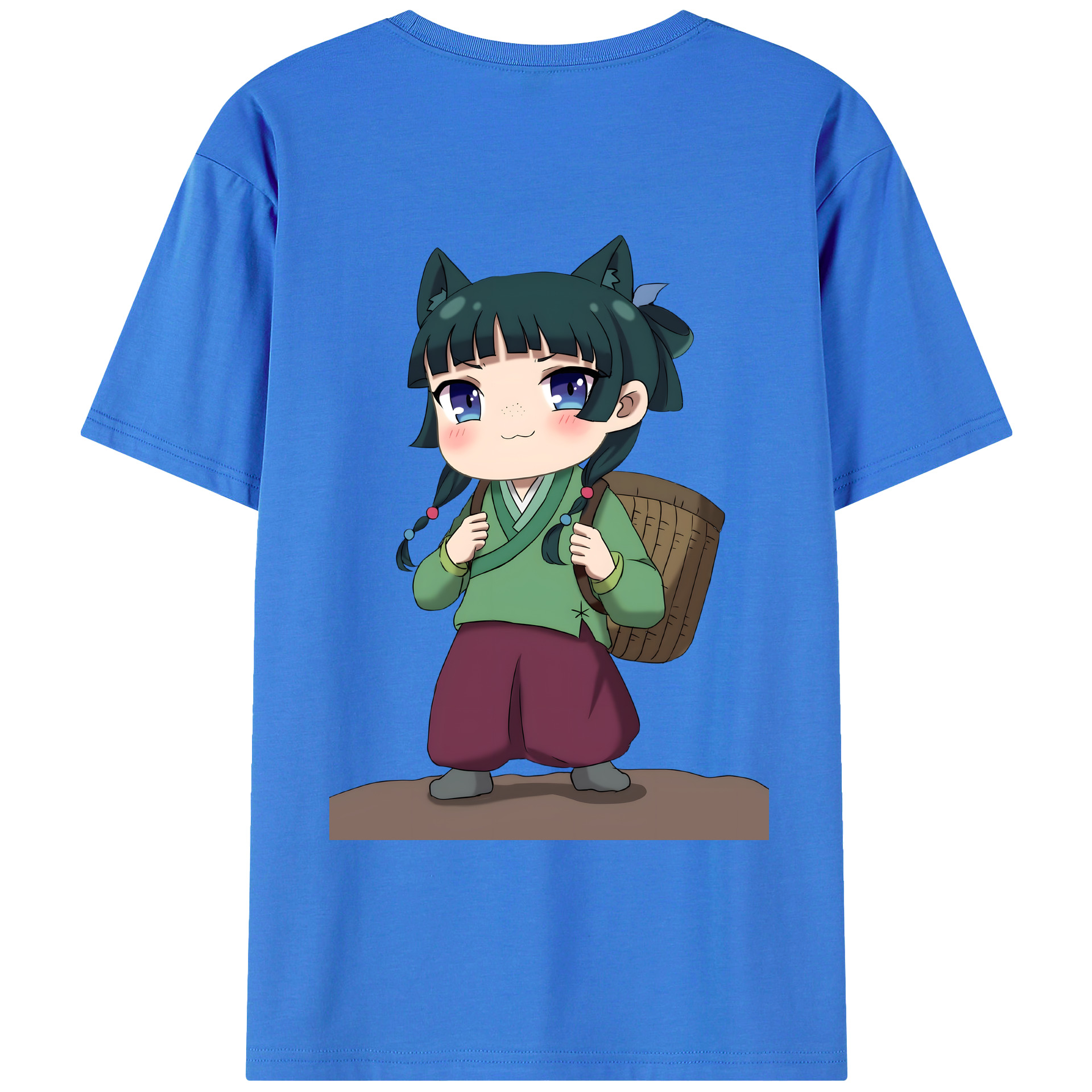 （画像用） 薬屋のひとりごと The Apothecary Diaries 綿100％ メンズ半袖Tシャツ（バックプリント） 通気性
