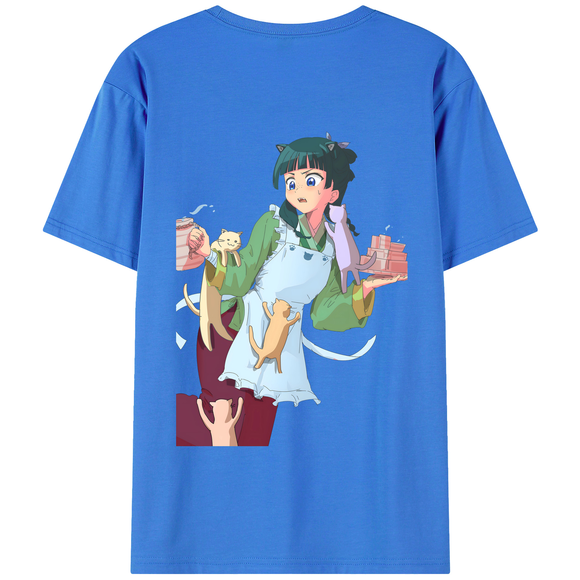（画像用） 薬屋のひとりごと The Apothecary Diaries 綿100％ メンズ半袖Tシャツ（バックプリント） 通気性
