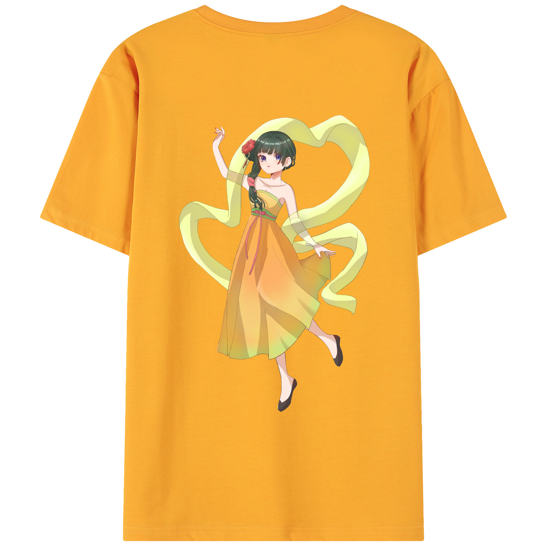 （画像用） 薬屋のひとりごと The Apothecary Diaries 綿100％ メンズ半袖Tシャツ（バックプリント） 通気性