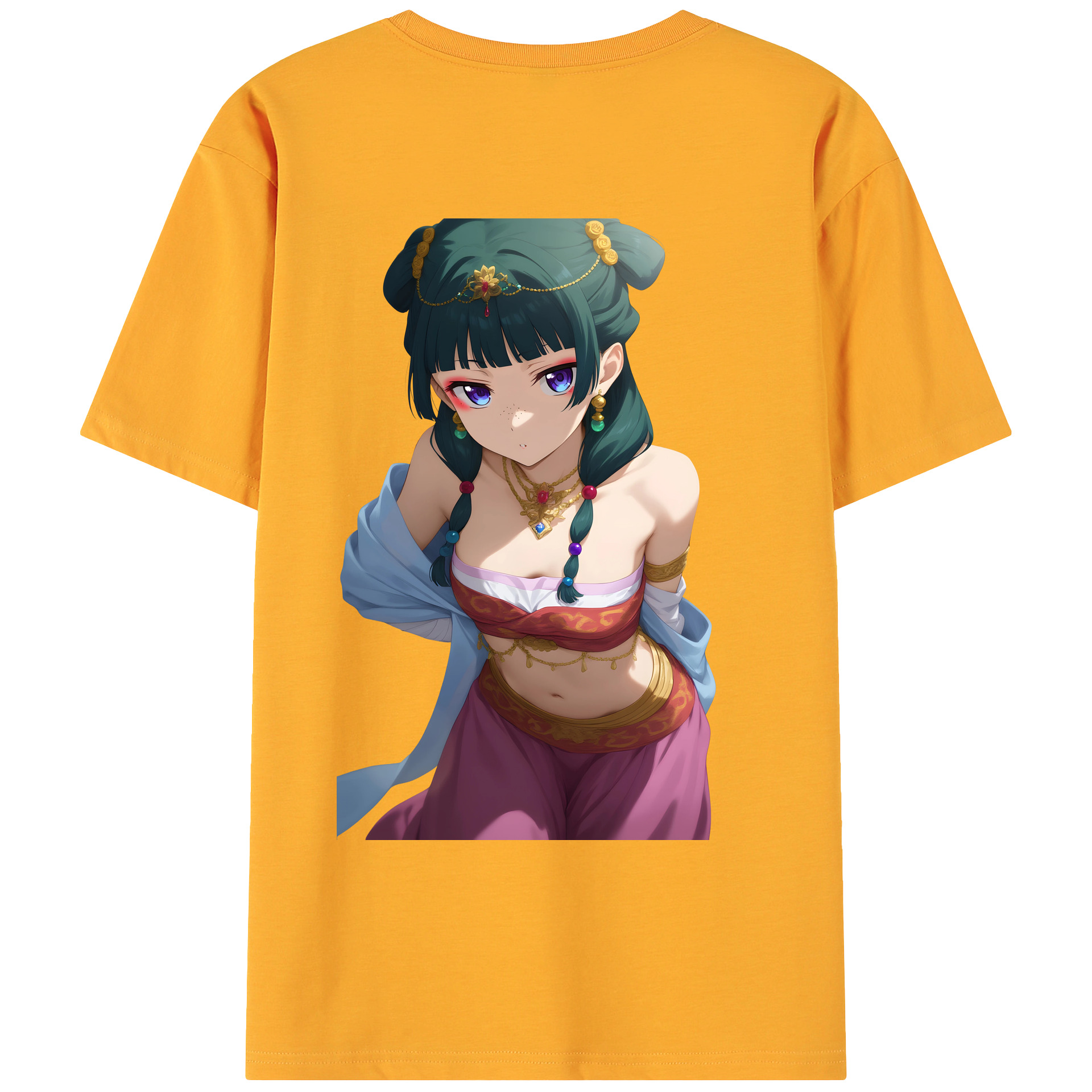 （画像用） 薬屋のひとりごと The Apothecary Diaries 綿100％ メンズ半袖Tシャツ（バックプリント） 通気性