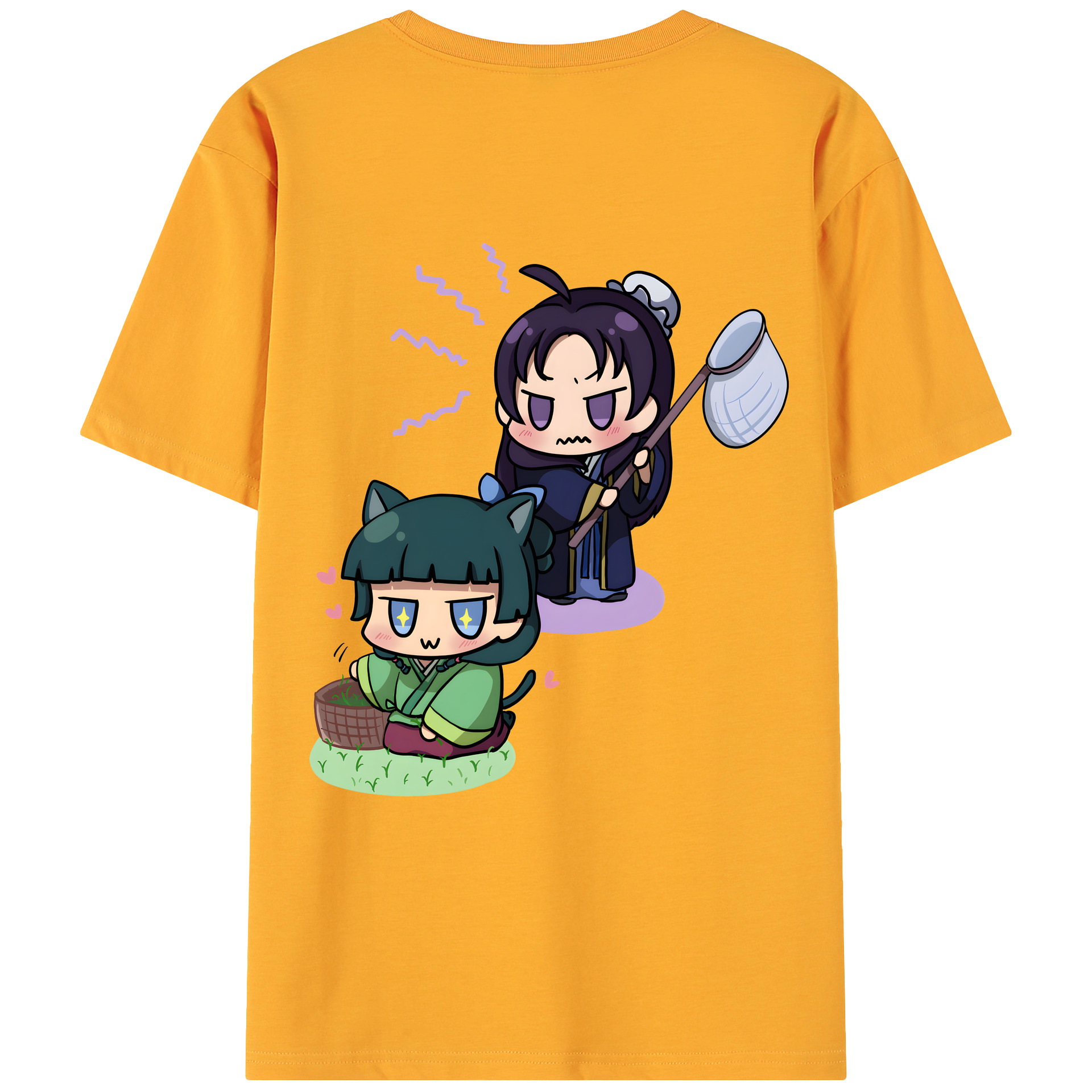 （画像用） 薬屋のひとりごと The Apothecary Diaries 綿100％ メンズ半袖Tシャツ（バックプリント） 通気性