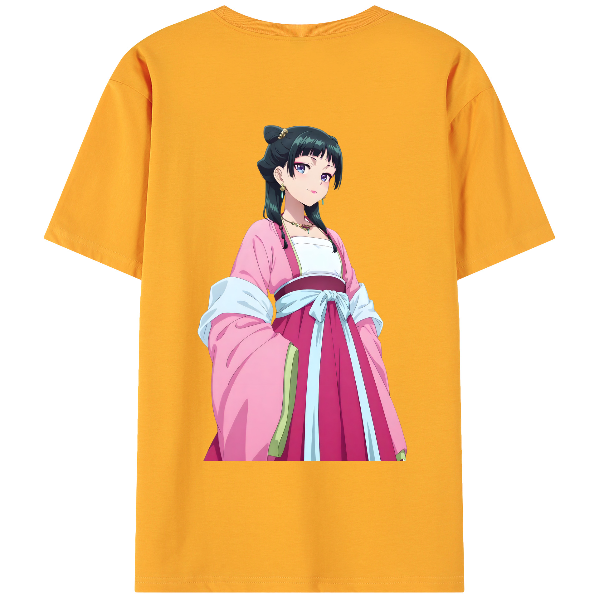 （画像用） 薬屋のひとりごと The Apothecary Diaries 綿100％ メンズ半袖Tシャツ（バックプリント） 通気性