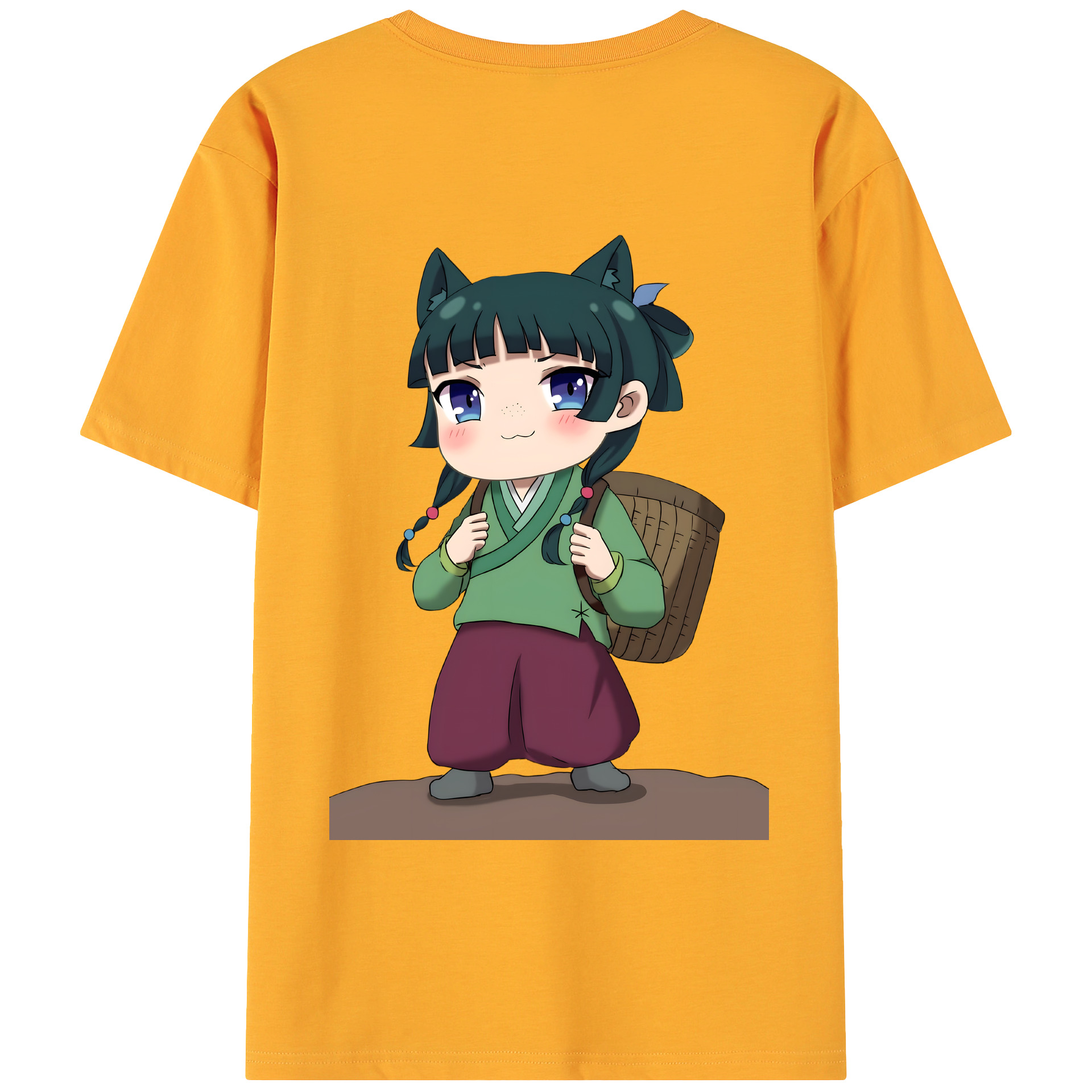 （画像用） 薬屋のひとりごと The Apothecary Diaries 綿100％ メンズ半袖Tシャツ（バックプリント） 通気性