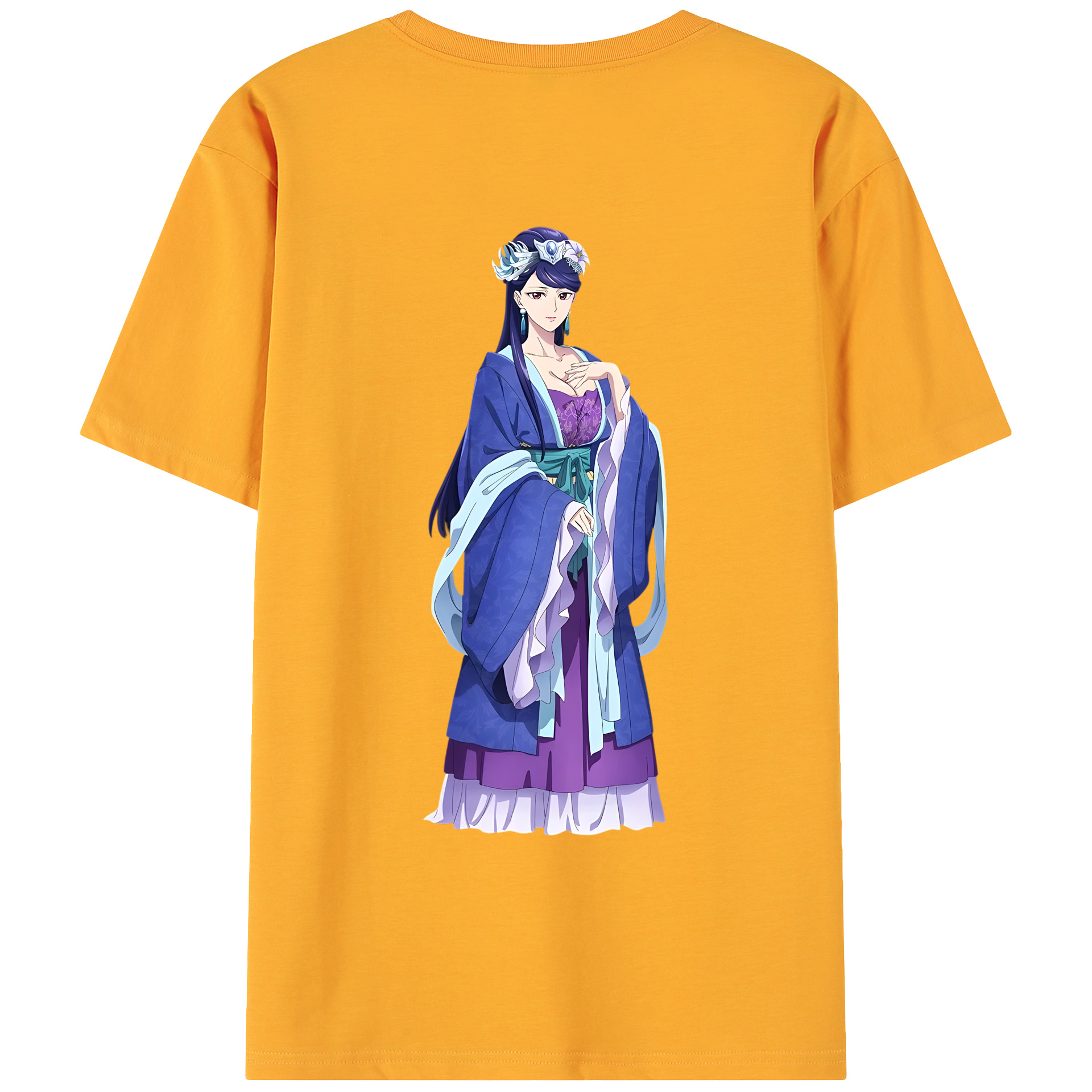 （画像用） 薬屋のひとりごと The Apothecary Diaries 綿100％ メンズ半袖Tシャツ（バックプリント） 通気性
