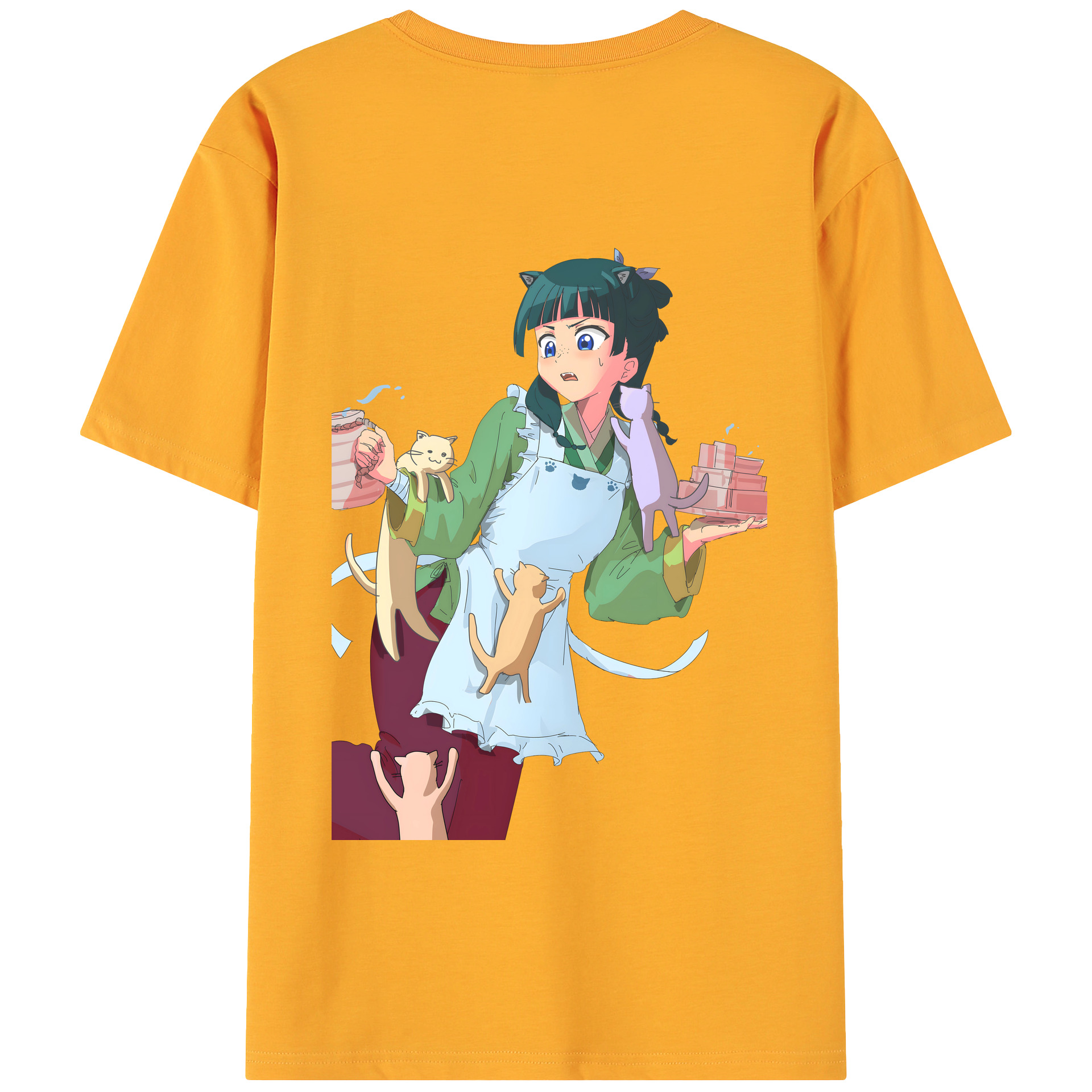（画像用） 薬屋のひとりごと The Apothecary Diaries 綿100％ メンズ半袖Tシャツ（バックプリント） 通気性