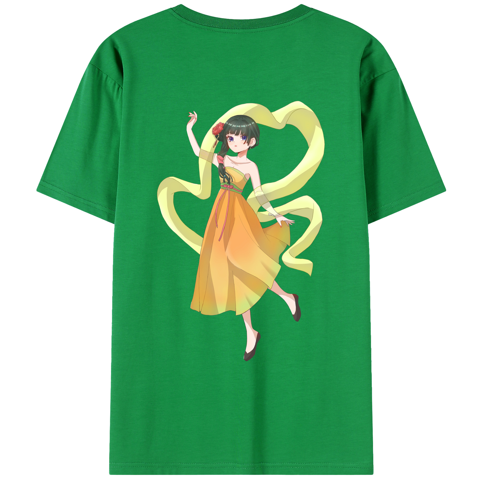 （画像用） 薬屋のひとりごと The Apothecary Diaries 綿100％ メンズ半袖Tシャツ（バックプリント） 通気性