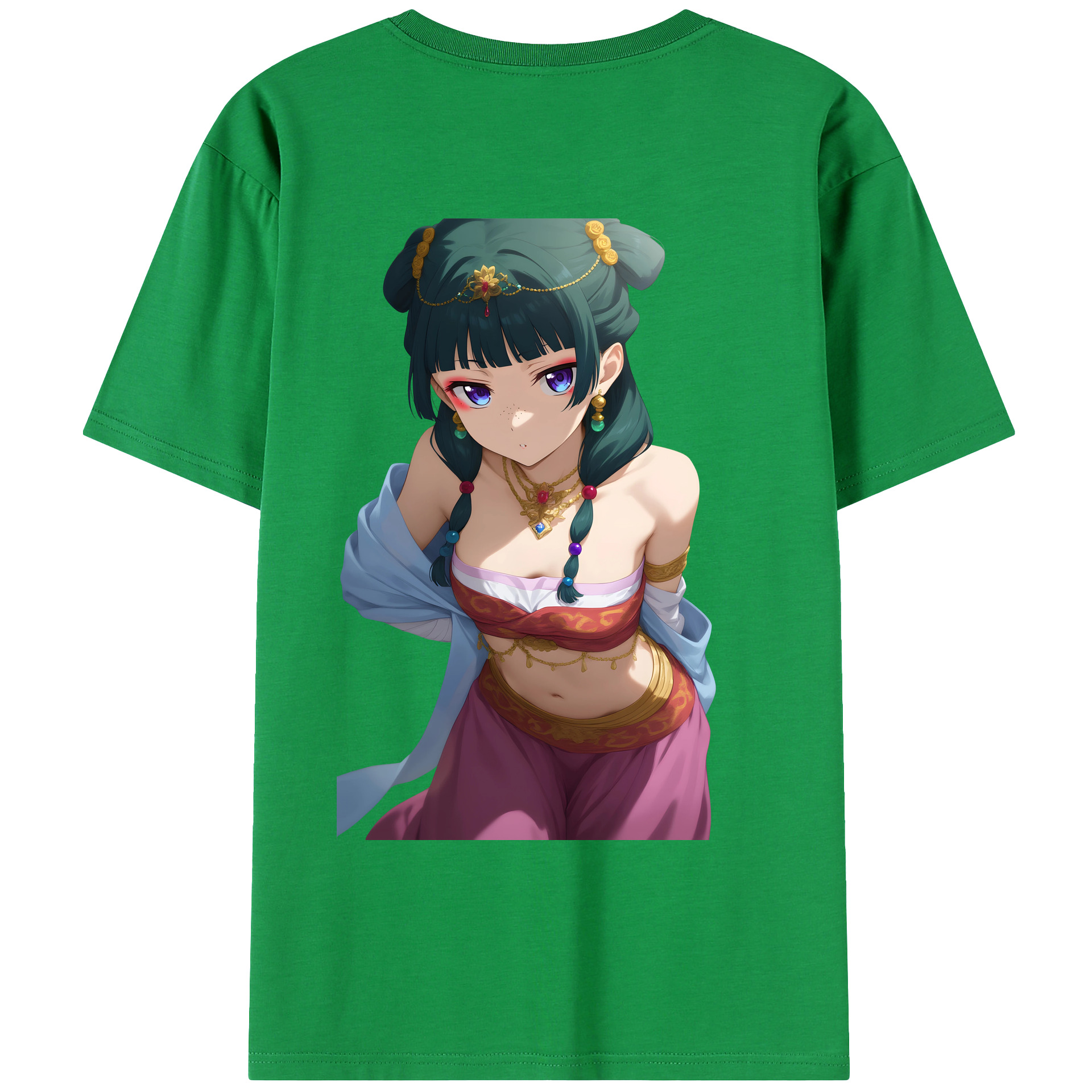 （画像用） 薬屋のひとりごと The Apothecary Diaries 綿100％ メンズ半袖Tシャツ（バックプリント） 通気性
