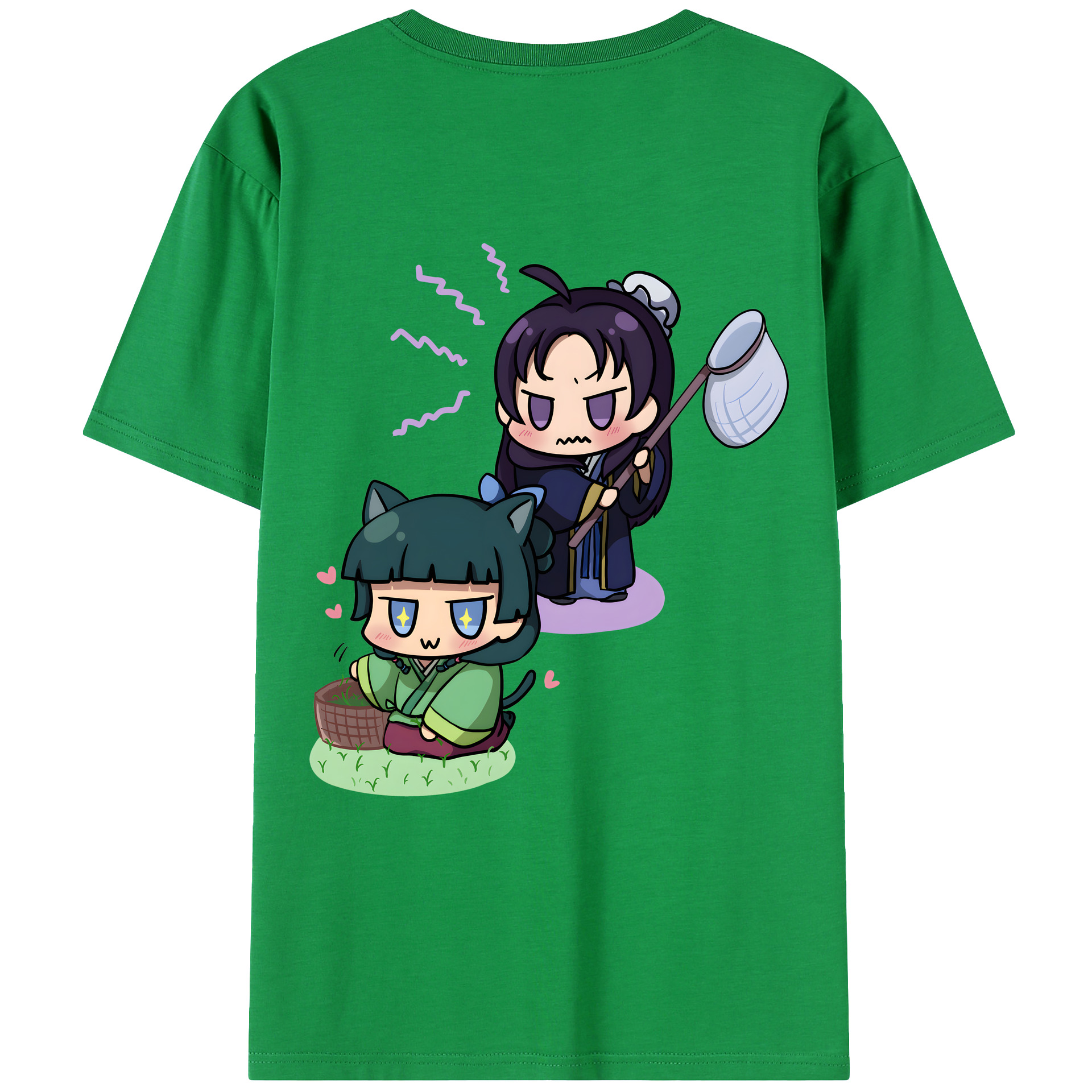 （画像用） 薬屋のひとりごと The Apothecary Diaries 綿100％ メンズ半袖Tシャツ（バックプリント） 通気性