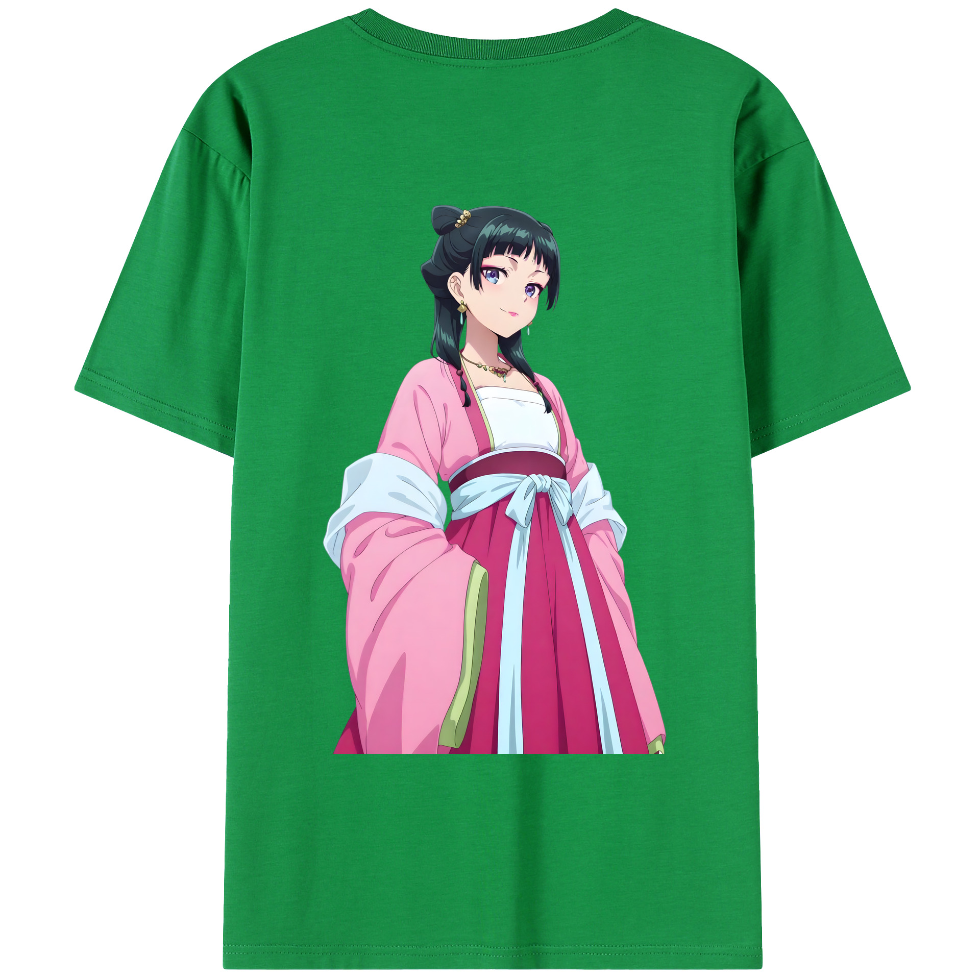（画像用） 薬屋のひとりごと The Apothecary Diaries 綿100％ メンズ半袖Tシャツ（バックプリント） 通気性