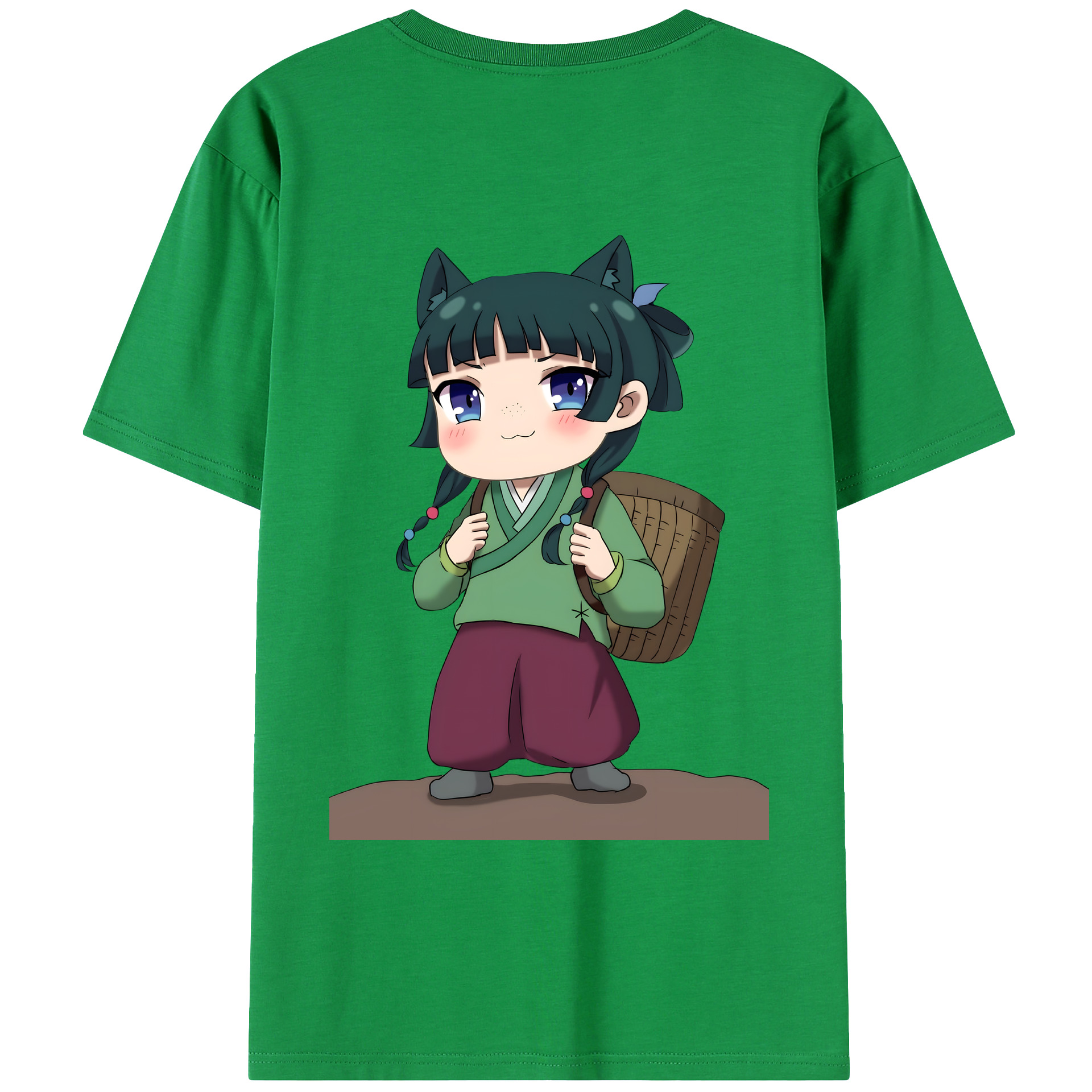 （画像用） 薬屋のひとりごと The Apothecary Diaries 綿100％ メンズ半袖Tシャツ（バックプリント） 通気性