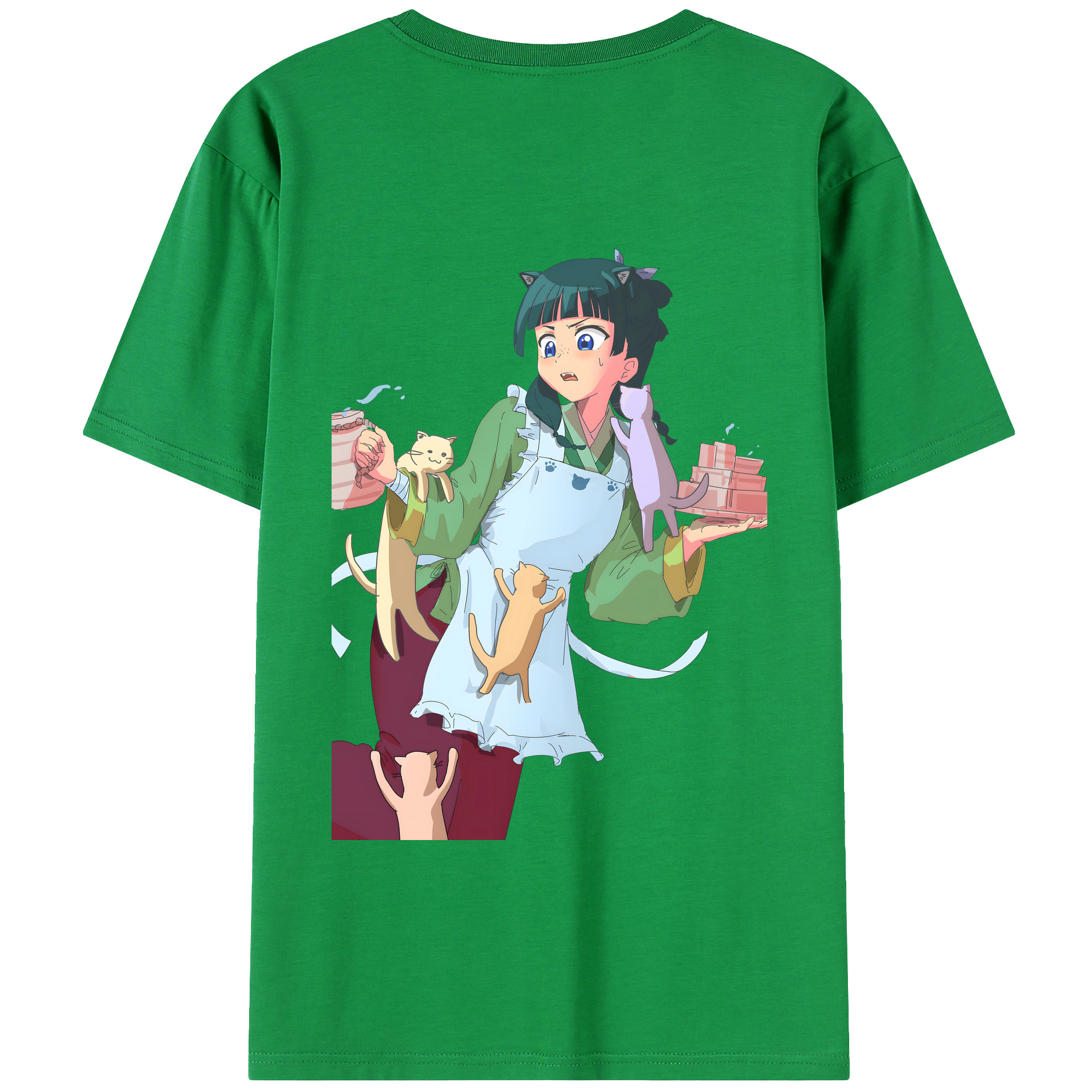 （画像用） 薬屋のひとりごと The Apothecary Diaries 綿100％ メンズ半袖Tシャツ（バックプリント） 通気性