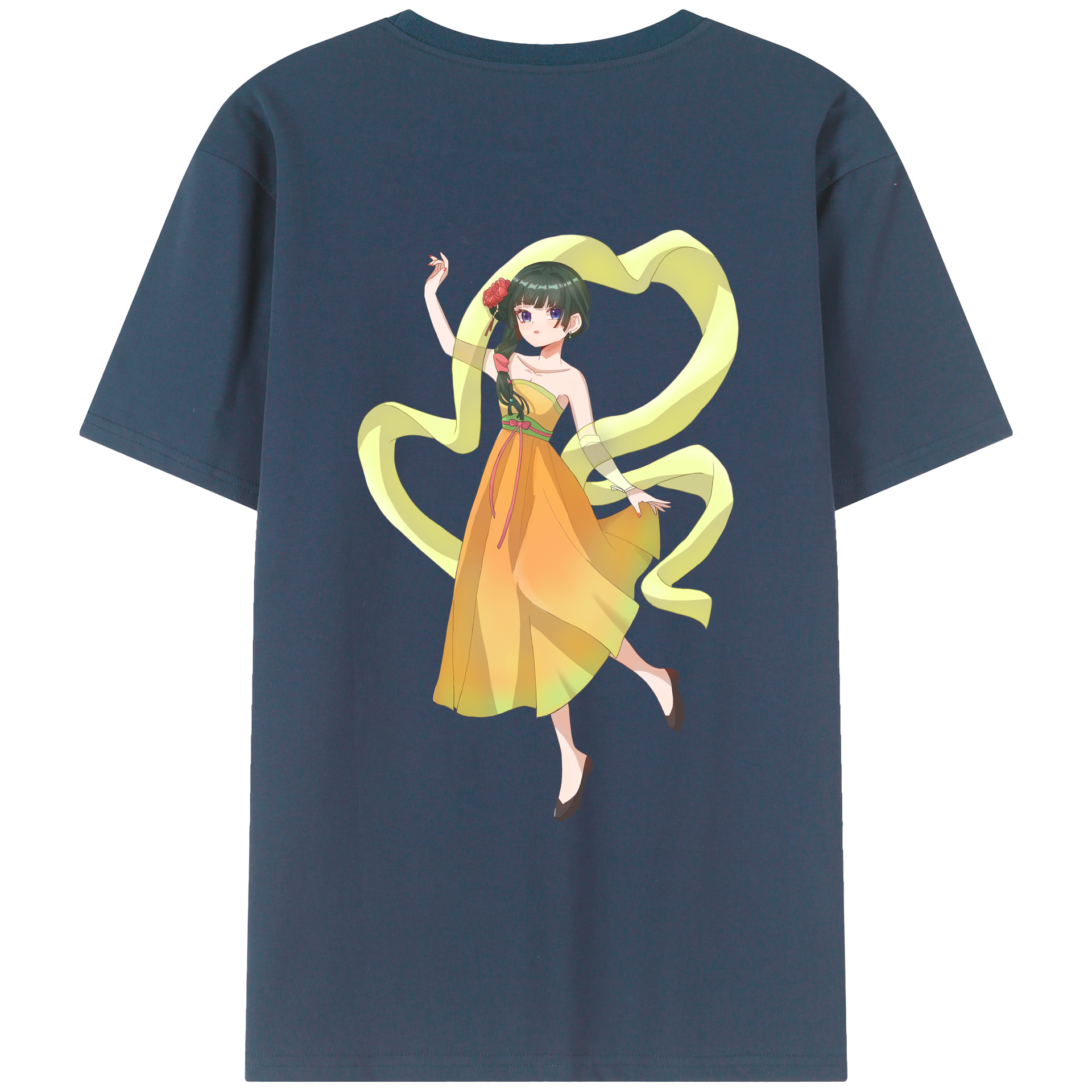 （画像用） 薬屋のひとりごと The Apothecary Diaries 綿100％ メンズ半袖Tシャツ（バックプリント） 通気性