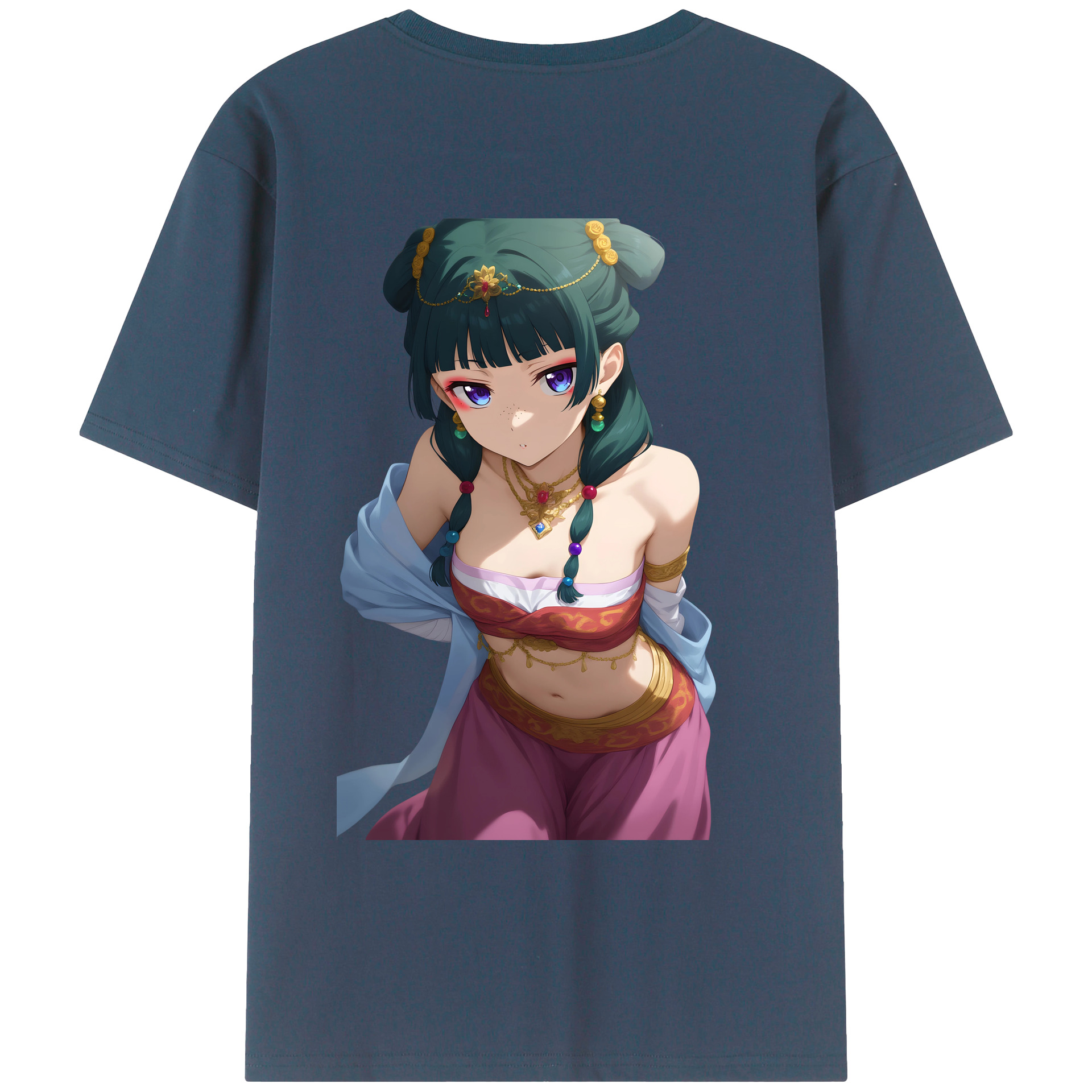 （画像用） 薬屋のひとりごと The Apothecary Diaries 綿100％ メンズ半袖Tシャツ（バックプリント） 通気性