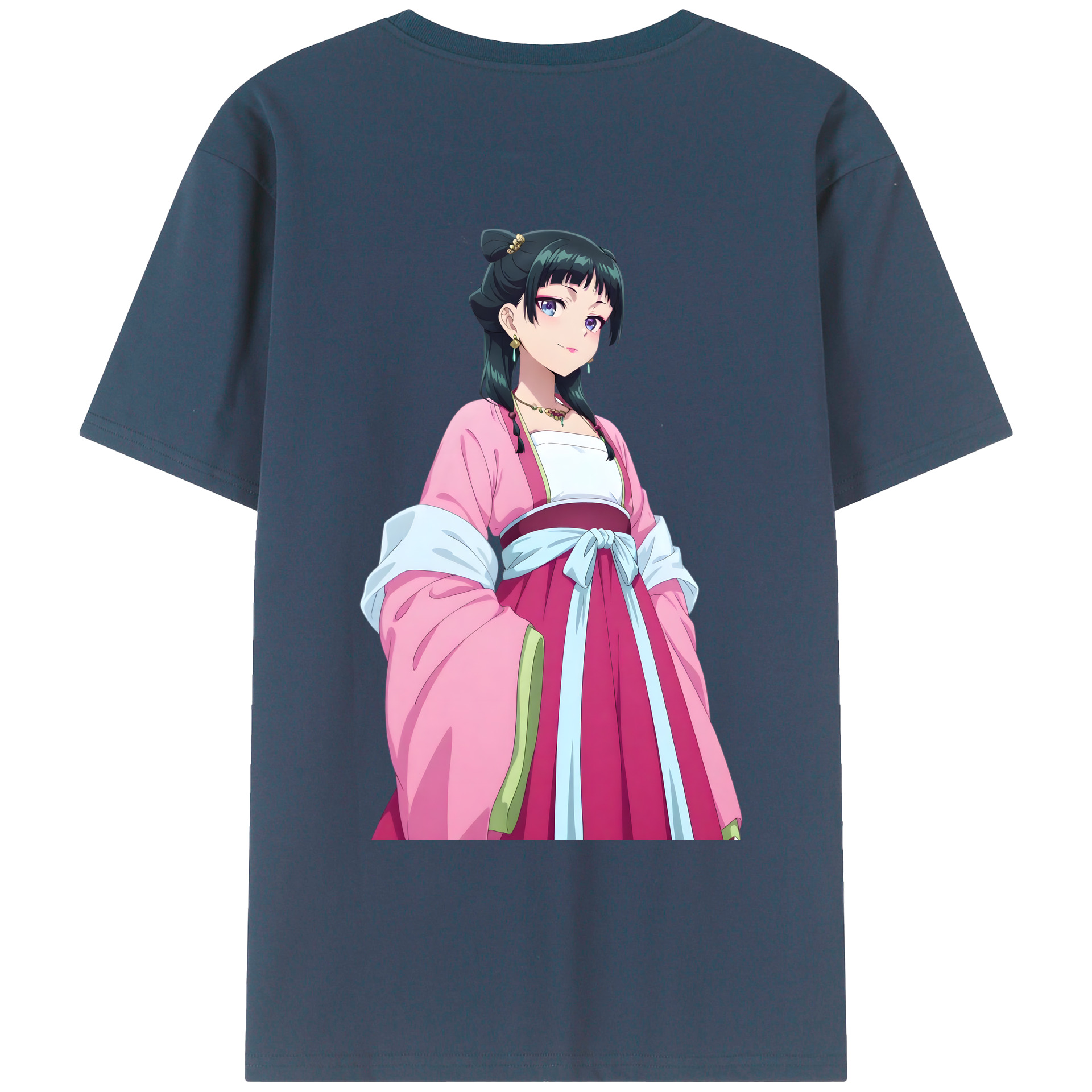 （画像用） 薬屋のひとりごと The Apothecary Diaries 綿100％ メンズ半袖Tシャツ（バックプリント） 通気性