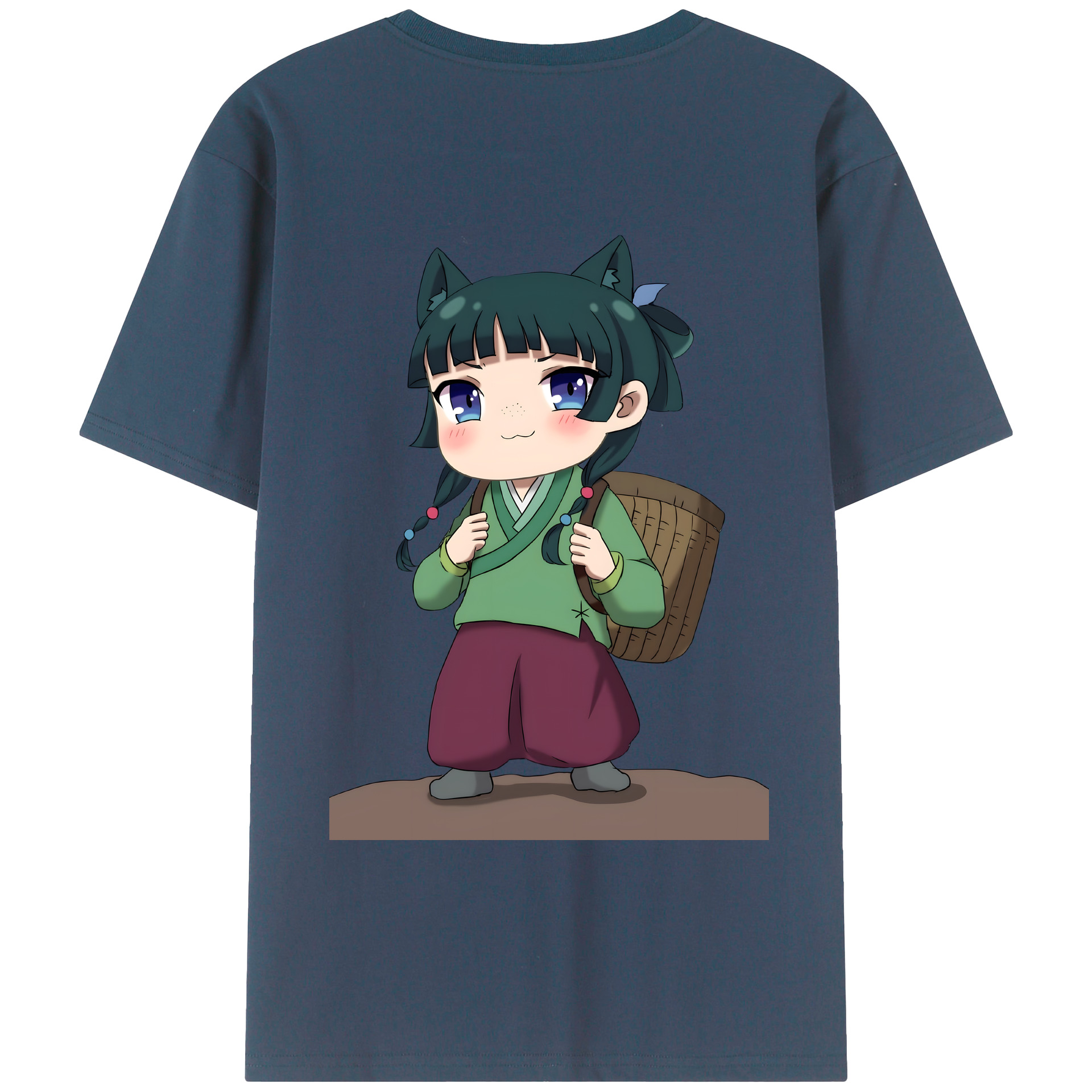 （画像用） 薬屋のひとりごと The Apothecary Diaries 綿100％ メンズ半袖Tシャツ（バックプリント） 通気性