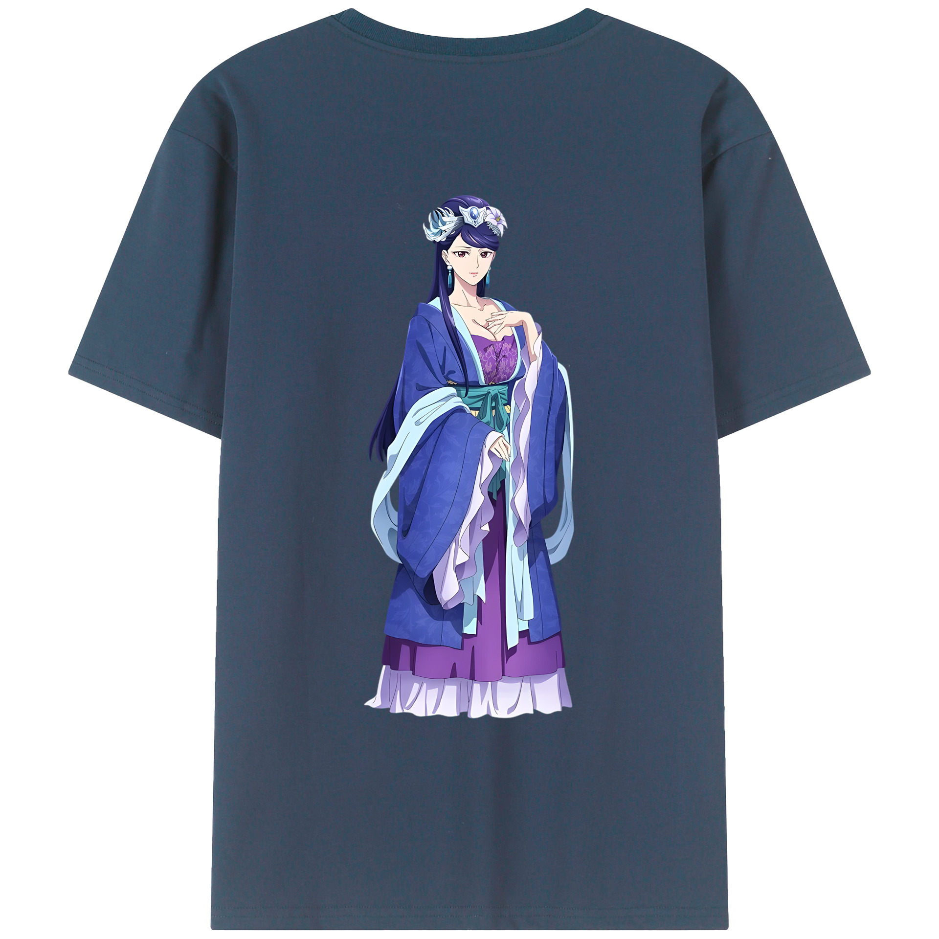 （画像用） 薬屋のひとりごと The Apothecary Diaries 綿100％ メンズ半袖Tシャツ（バックプリント） 通気性