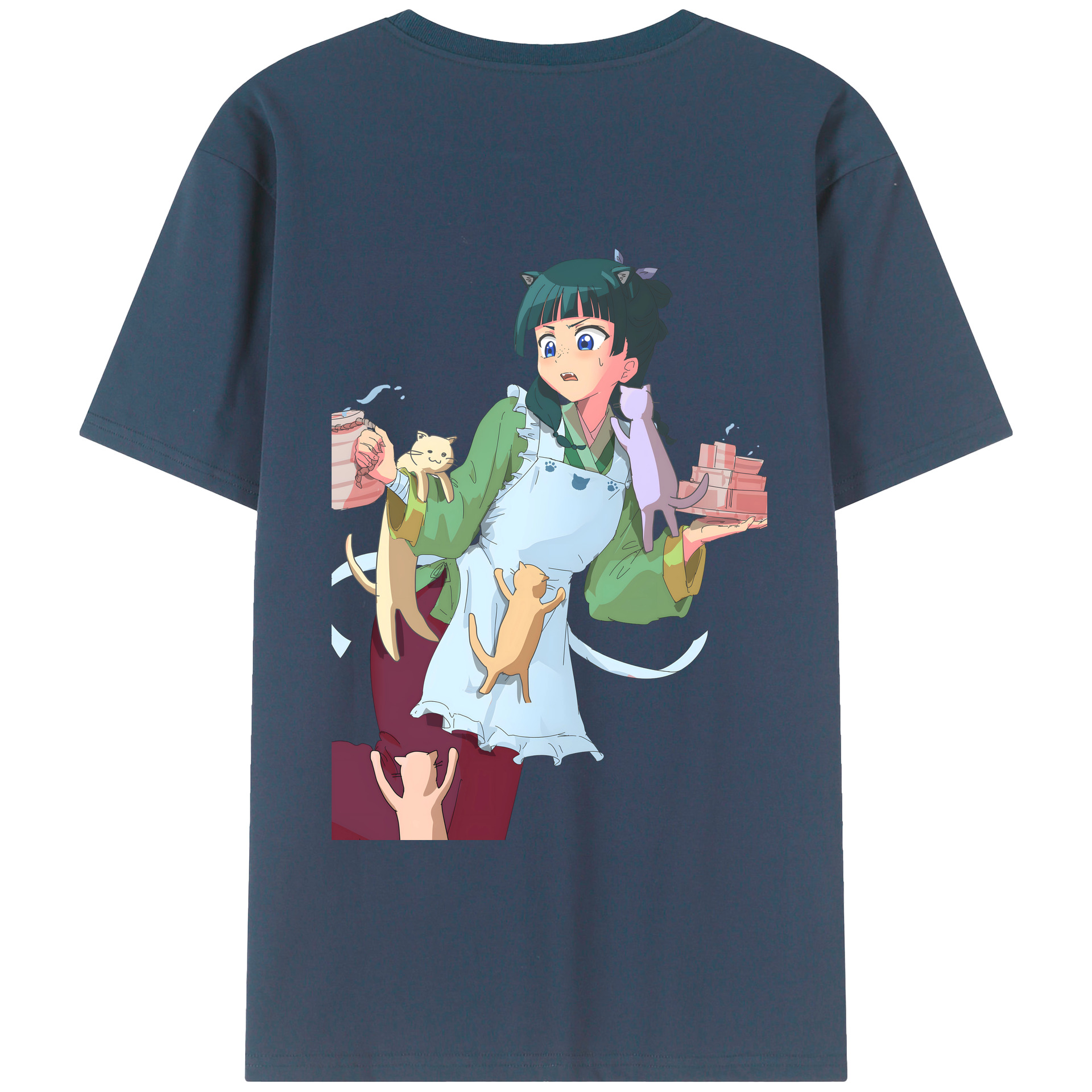 （画像用） 薬屋のひとりごと The Apothecary Diaries 綿100％ メンズ半袖Tシャツ（バックプリント） 通気性