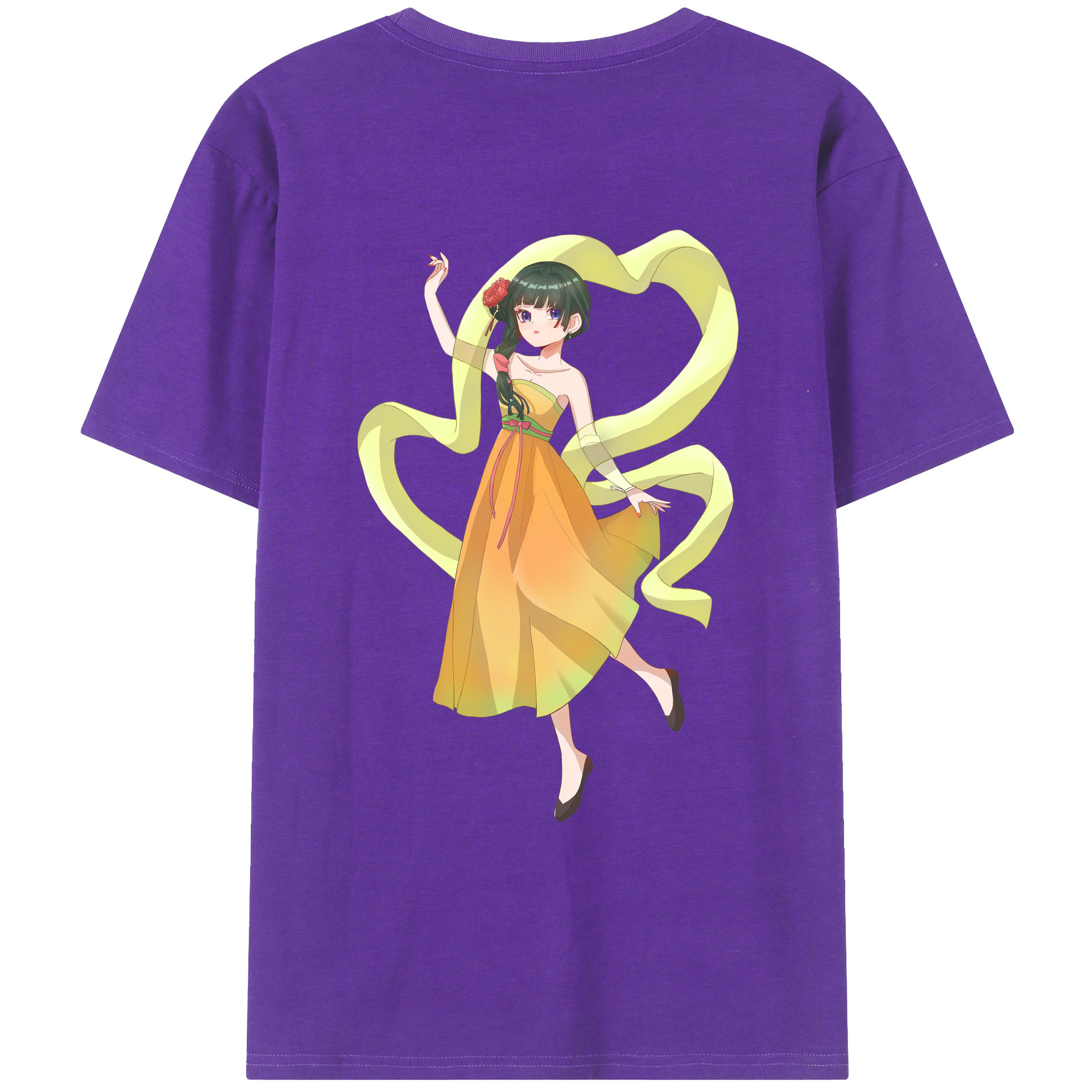 （画像用） 薬屋のひとりごと The Apothecary Diaries 綿100％ メンズ半袖Tシャツ（バックプリント） 通気性