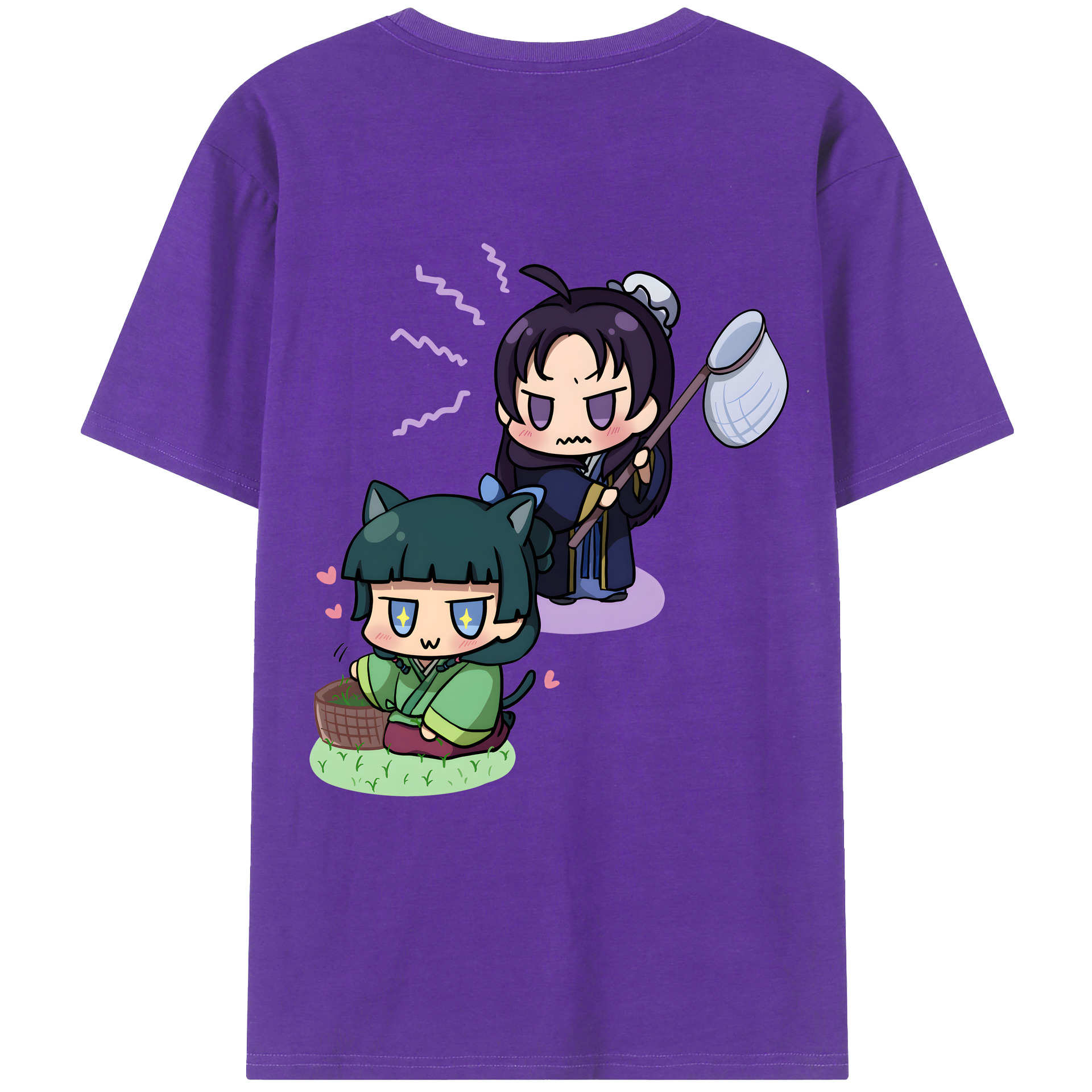（画像用） 薬屋のひとりごと The Apothecary Diaries 綿100％ メンズ半袖Tシャツ（バックプリント） 通気性