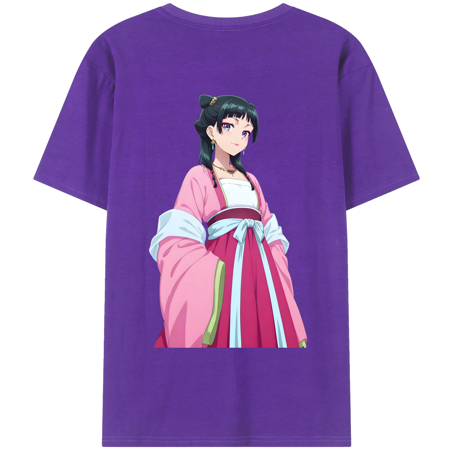 （画像用） 薬屋のひとりごと The Apothecary Diaries 綿100％ メンズ半袖Tシャツ（バックプリント） 通気性