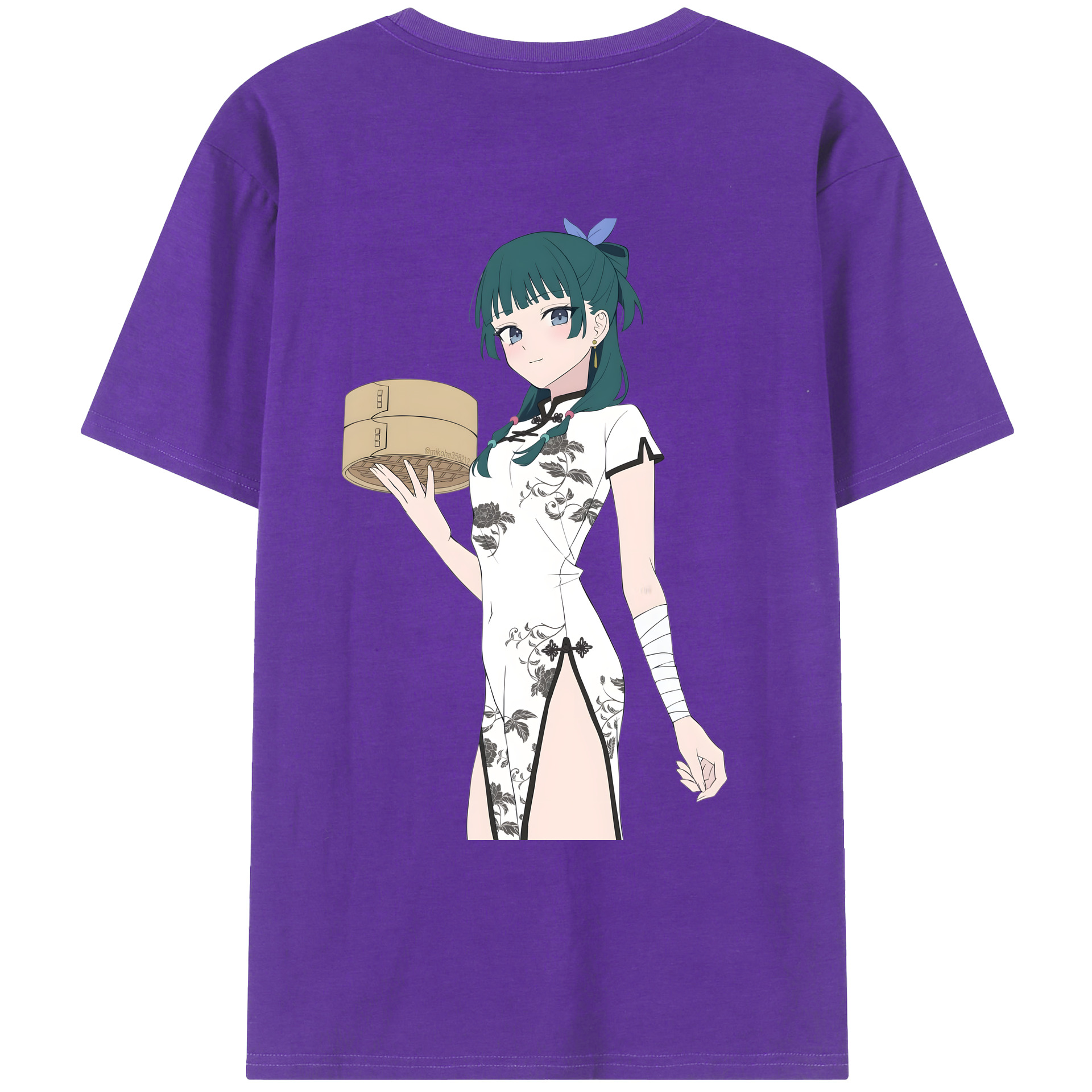 （画像用） 薬屋のひとりごと The Apothecary Diaries 綿100％ メンズ半袖Tシャツ（バックプリント） 通気性