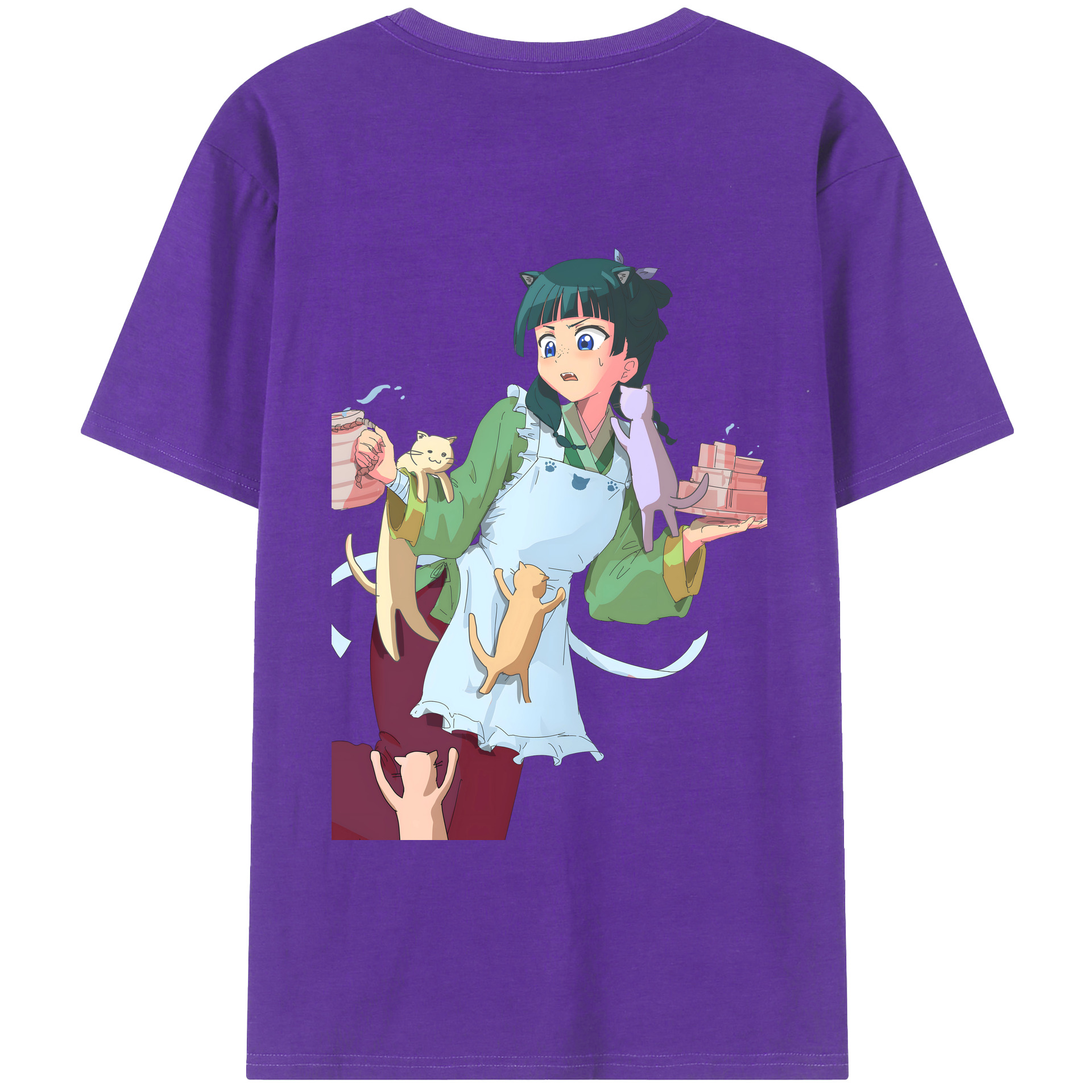 （画像用） 薬屋のひとりごと The Apothecary Diaries 綿100％ メンズ半袖Tシャツ（バックプリント） 通気性