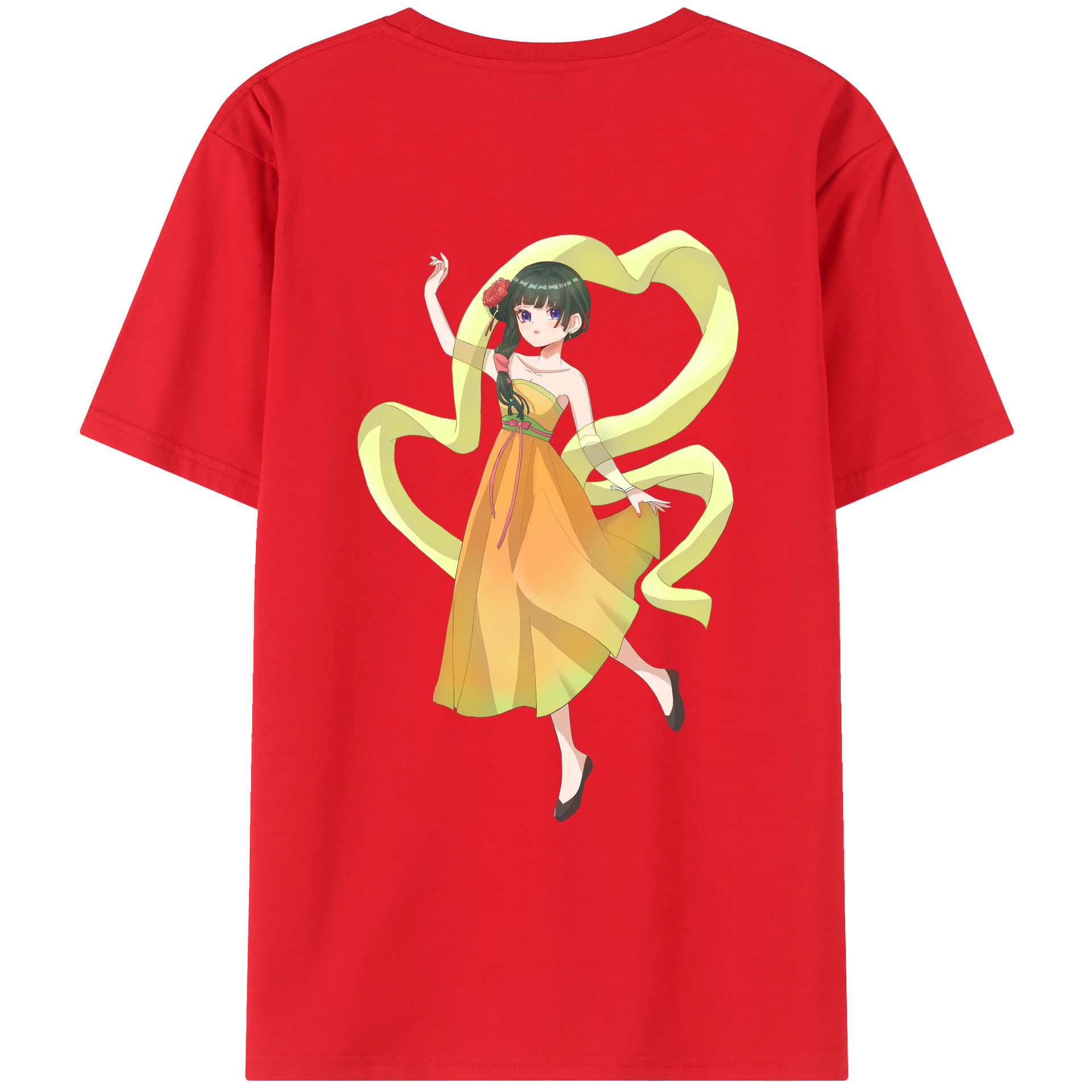 （画像用） 薬屋のひとりごと The Apothecary Diaries 綿100％ メンズ半袖Tシャツ（バックプリント） 通気性