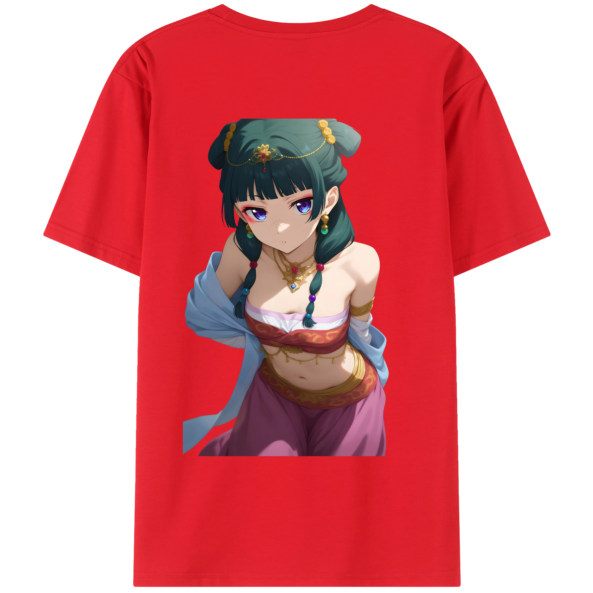 （画像用） 薬屋のひとりごと The Apothecary Diaries 綿100％ メンズ半袖Tシャツ（バックプリント） 通気性