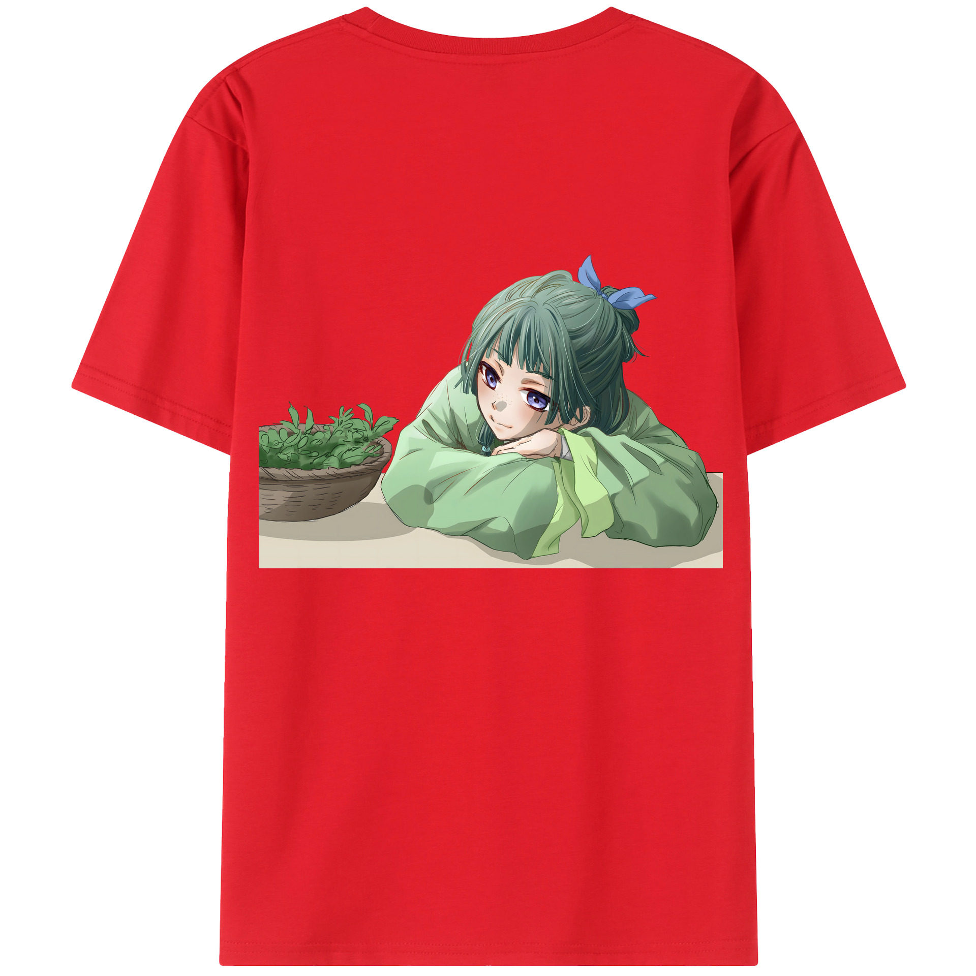 （画像用） 薬屋のひとりごと The Apothecary Diaries 綿100％ メンズ半袖Tシャツ（バックプリント） 通気性