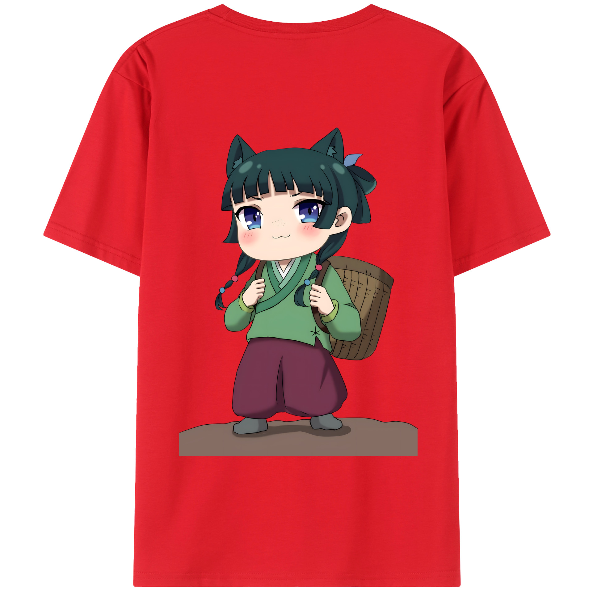 （画像用） 薬屋のひとりごと The Apothecary Diaries 綿100％ メンズ半袖Tシャツ（バックプリント） 通気性